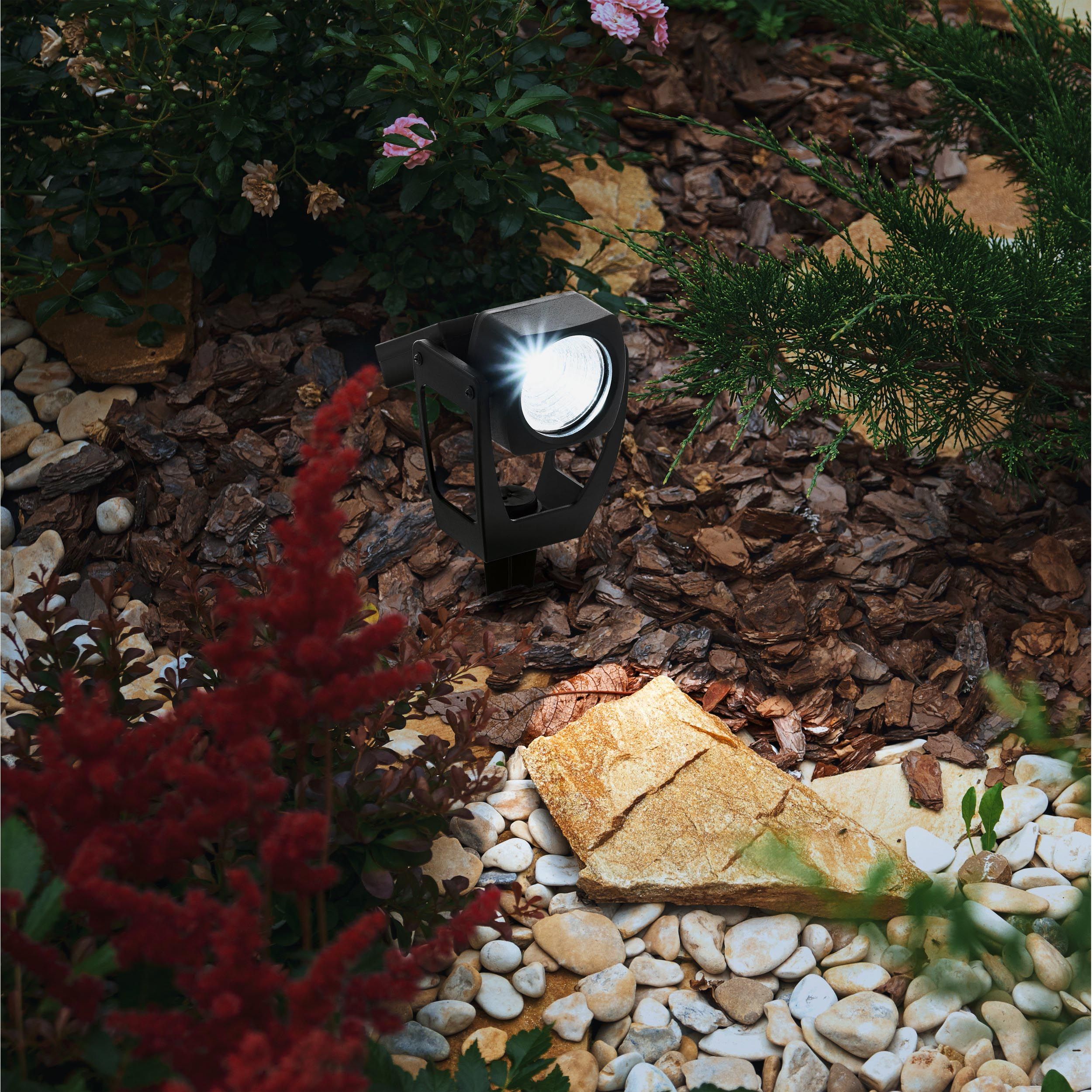 Borne à piquer extérieure SOLAIRE LED Z_SOLAR noir H23cm