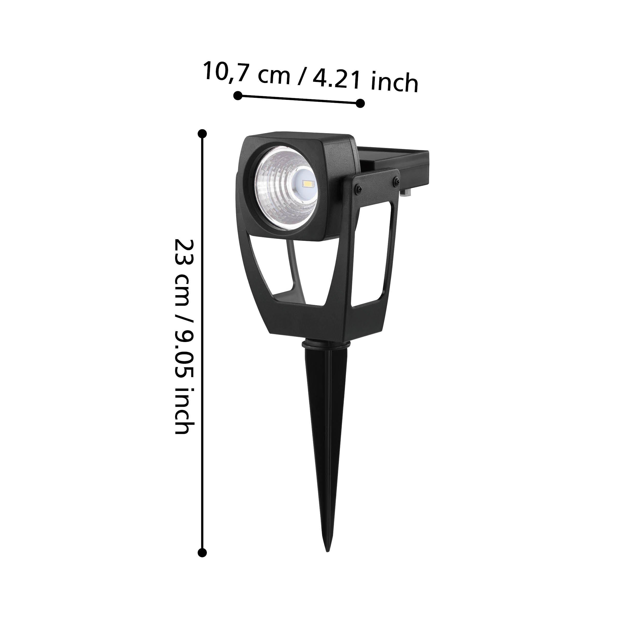 Borne à piquer extérieure SOLAIRE LED Z_SOLAR noir H23cm
