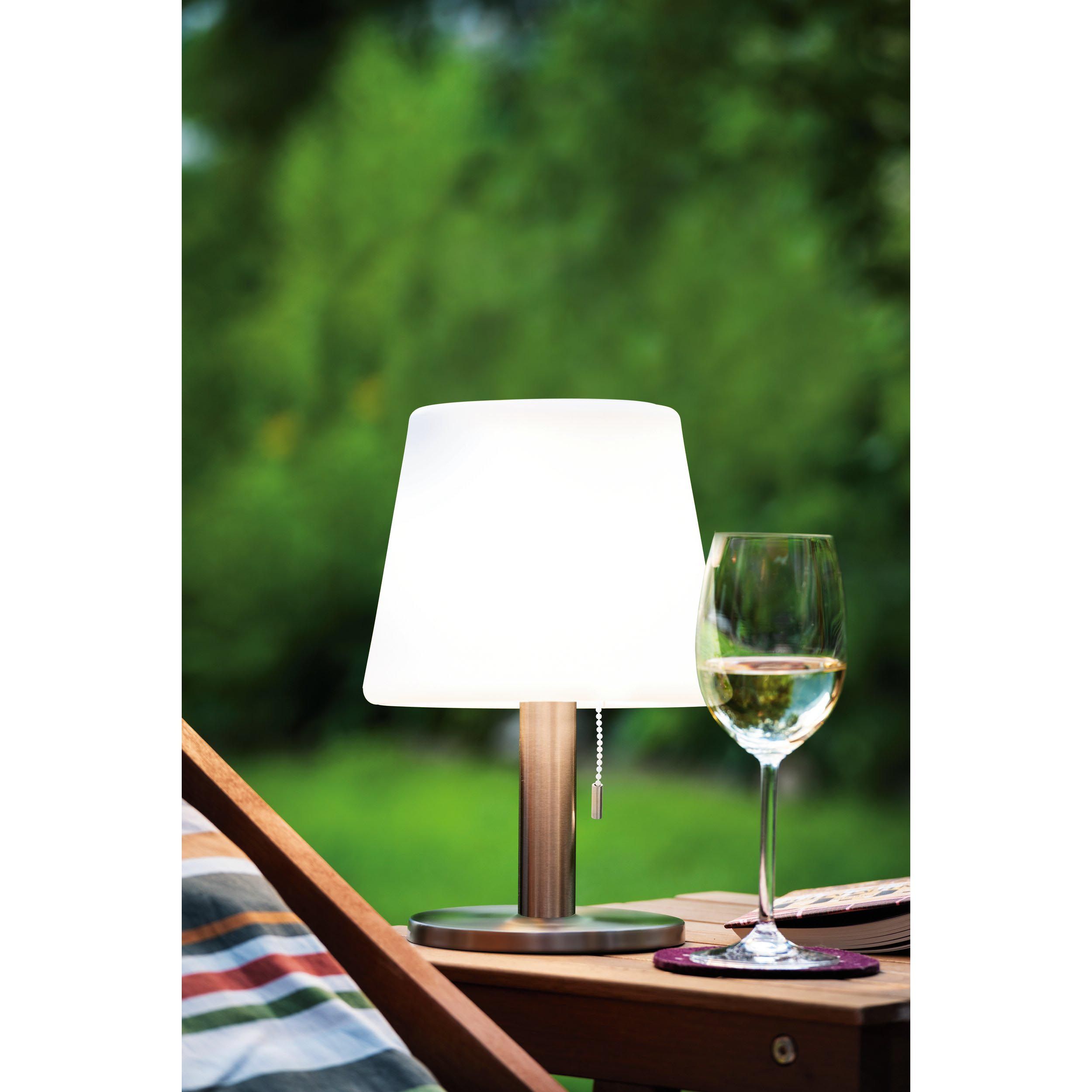 Lampe extérieure SOLAIRE LED Z_SOLAR nickel H29cm
