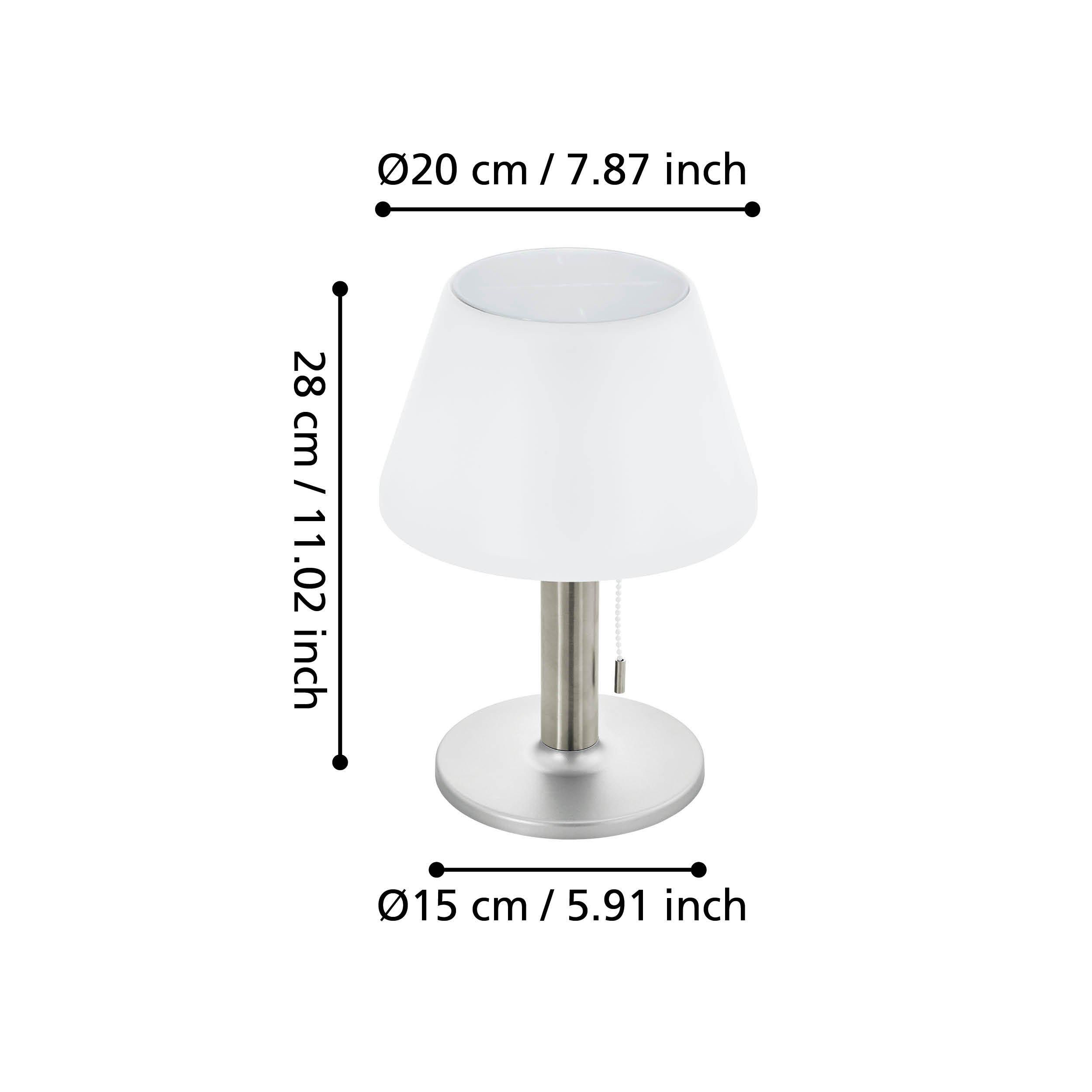 Lampe extérieure SOLAIRE LED Z_SOLAR nickel H29cm