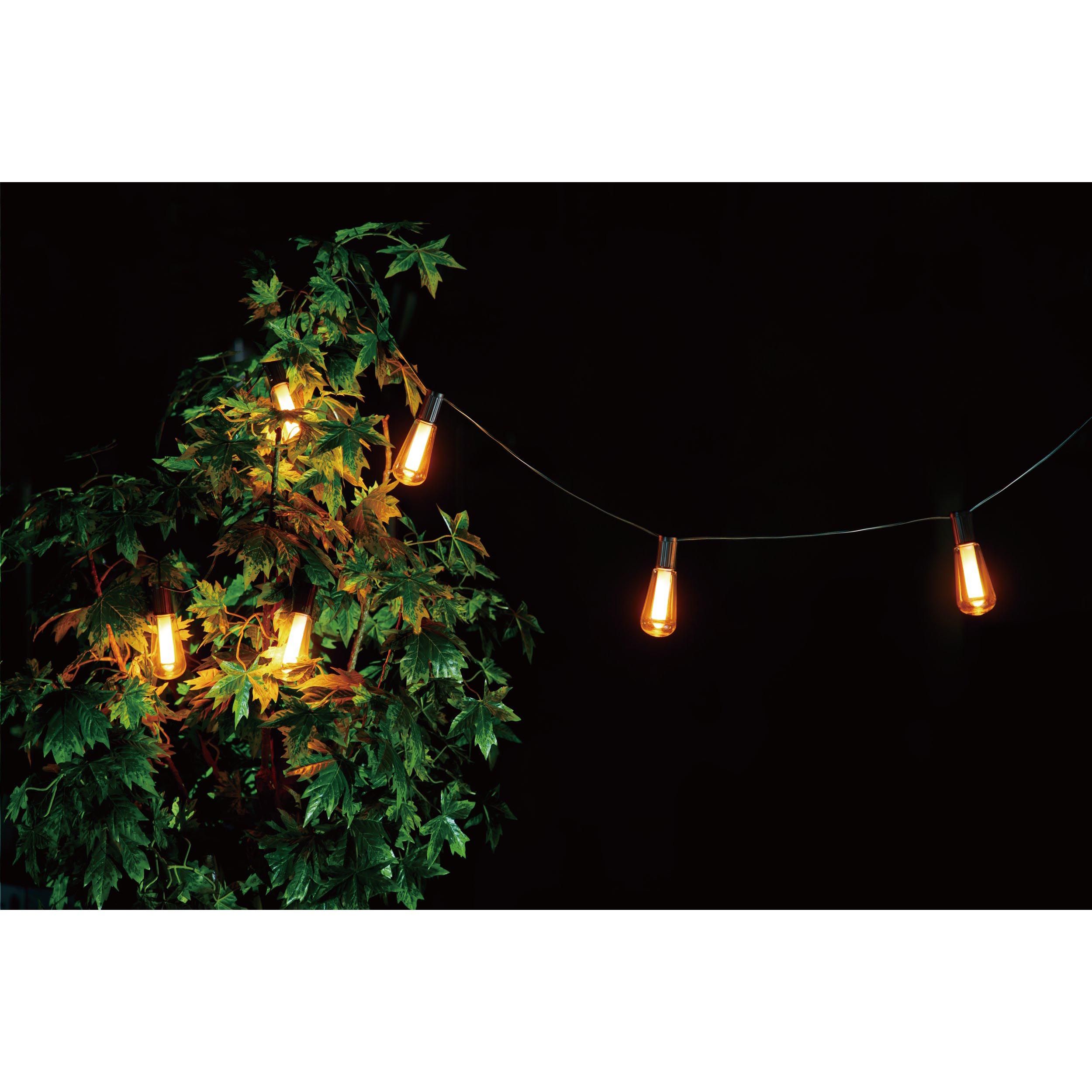 Guirlande extérieure à piquer SOLAIRE LED Z_SOLAR noir L200cm