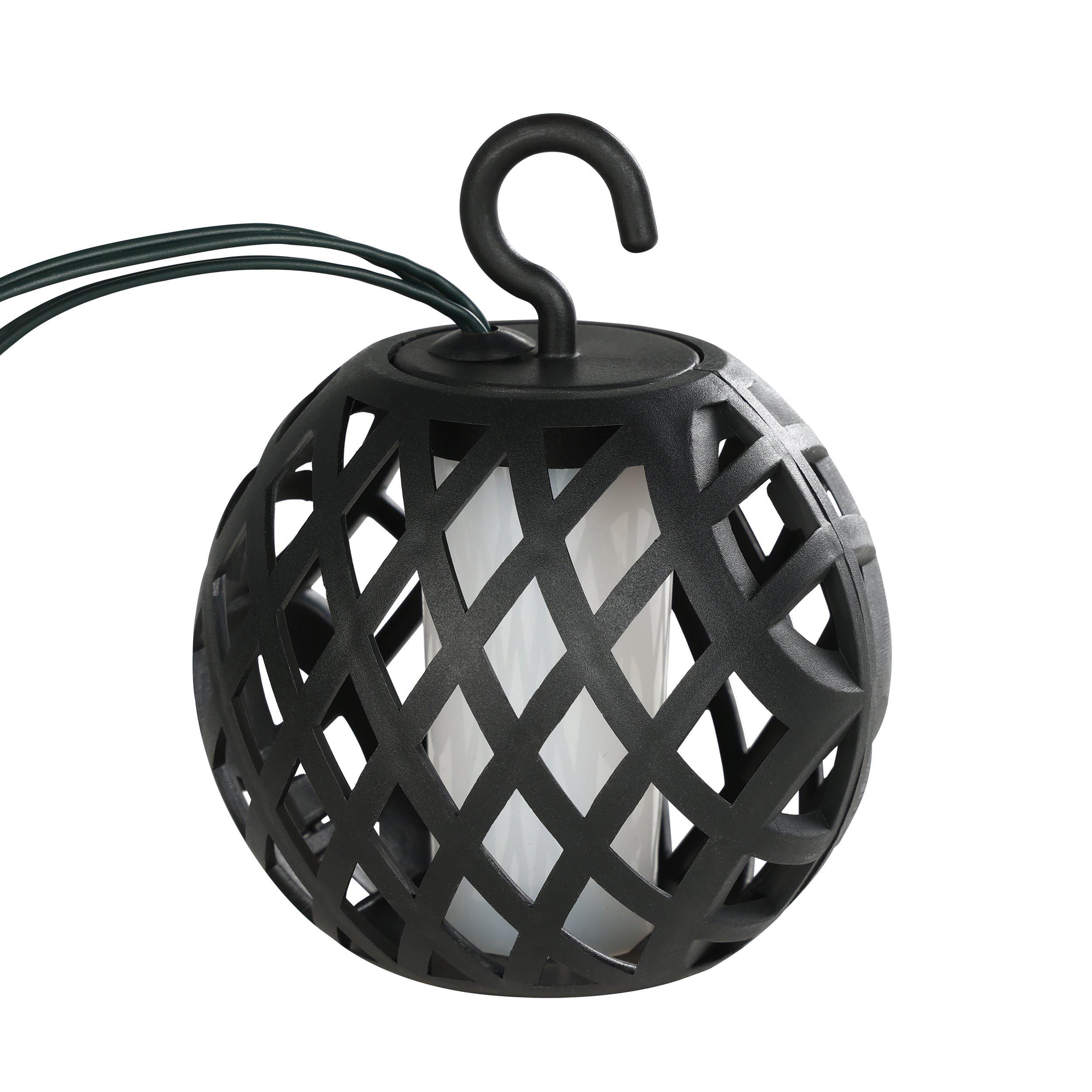 Luminaire à piquer extérieur plastique noir Z_SOLAR LED INT 6X0,84W