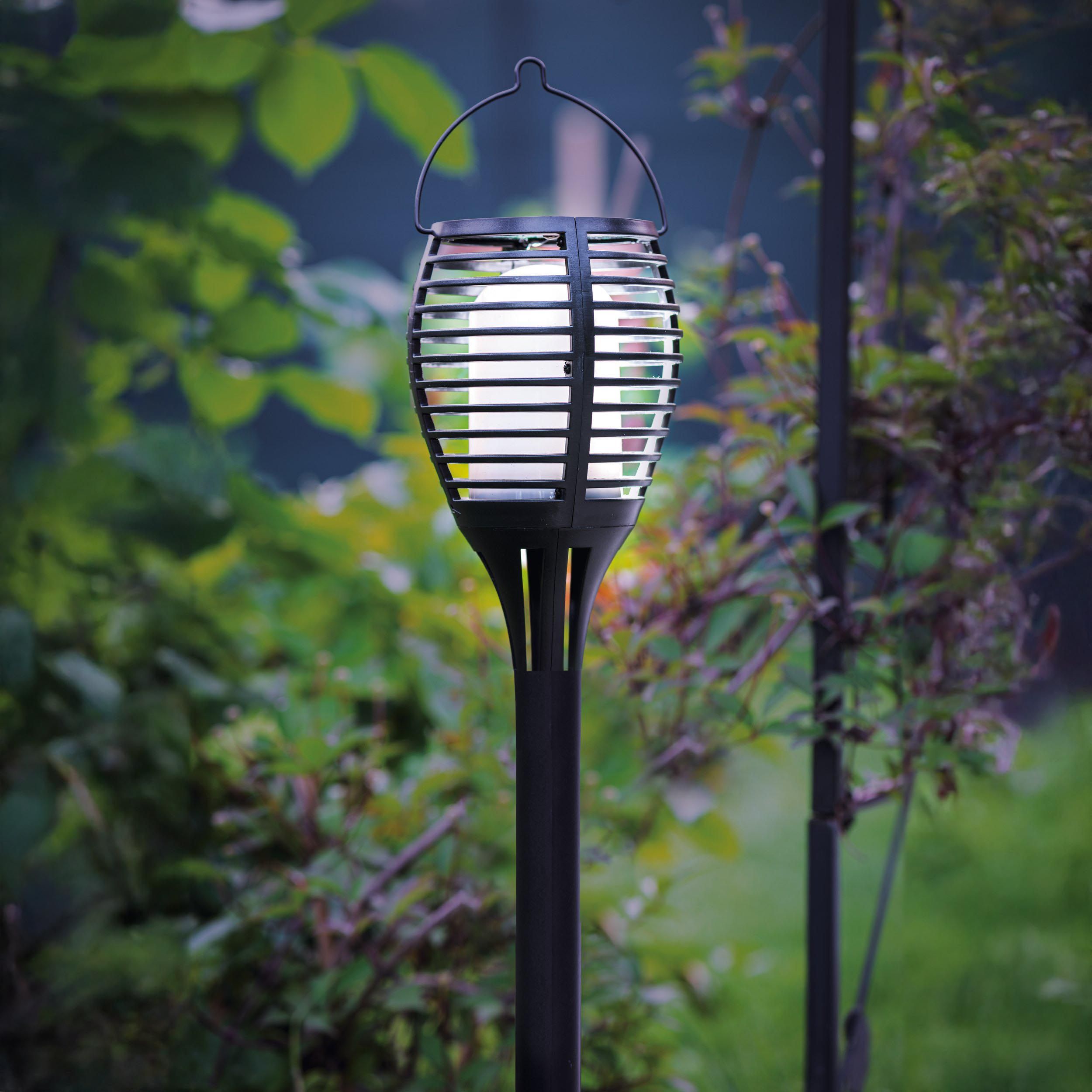 Borne à piquer extérieure SOLAIRE LED Z_SOLAR noir H55cm