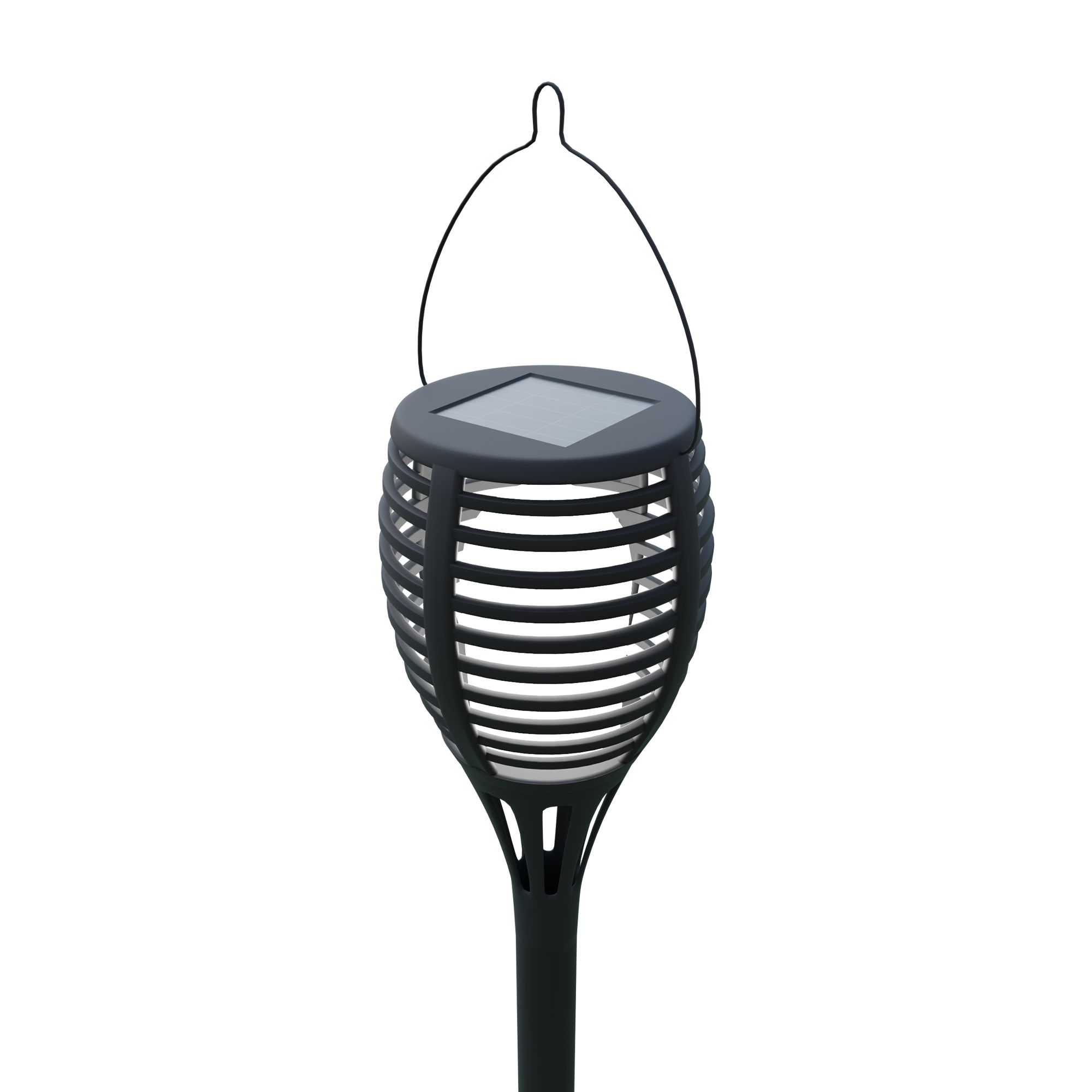 Borne à piquer extérieure SOLAIRE LED Z_SOLAR noir H55cm