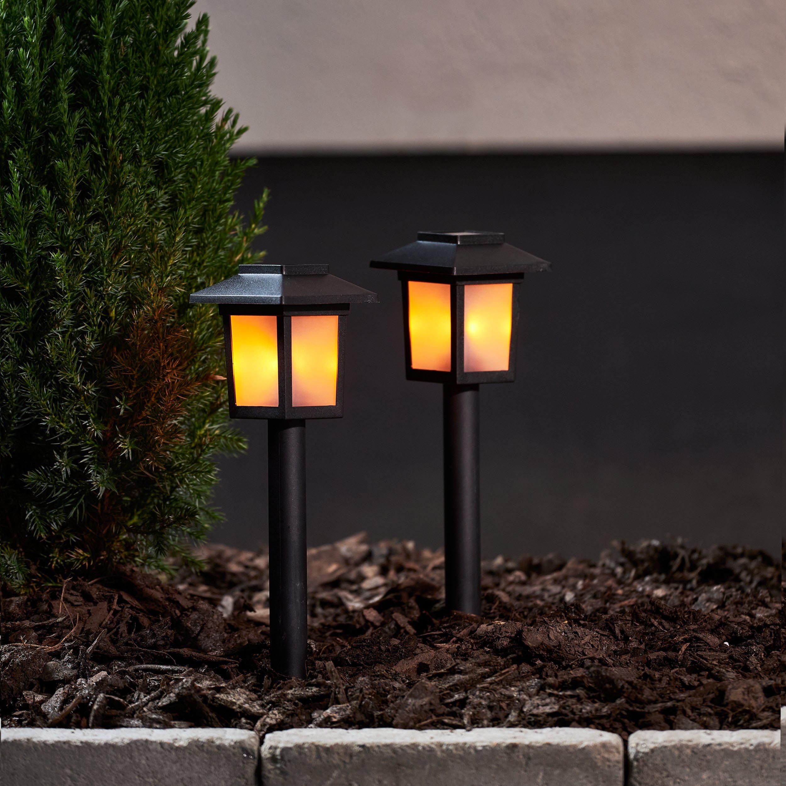 Luminaire à piquer extérieur plastique noir Z_SOLAR LED INT 2X0,62W