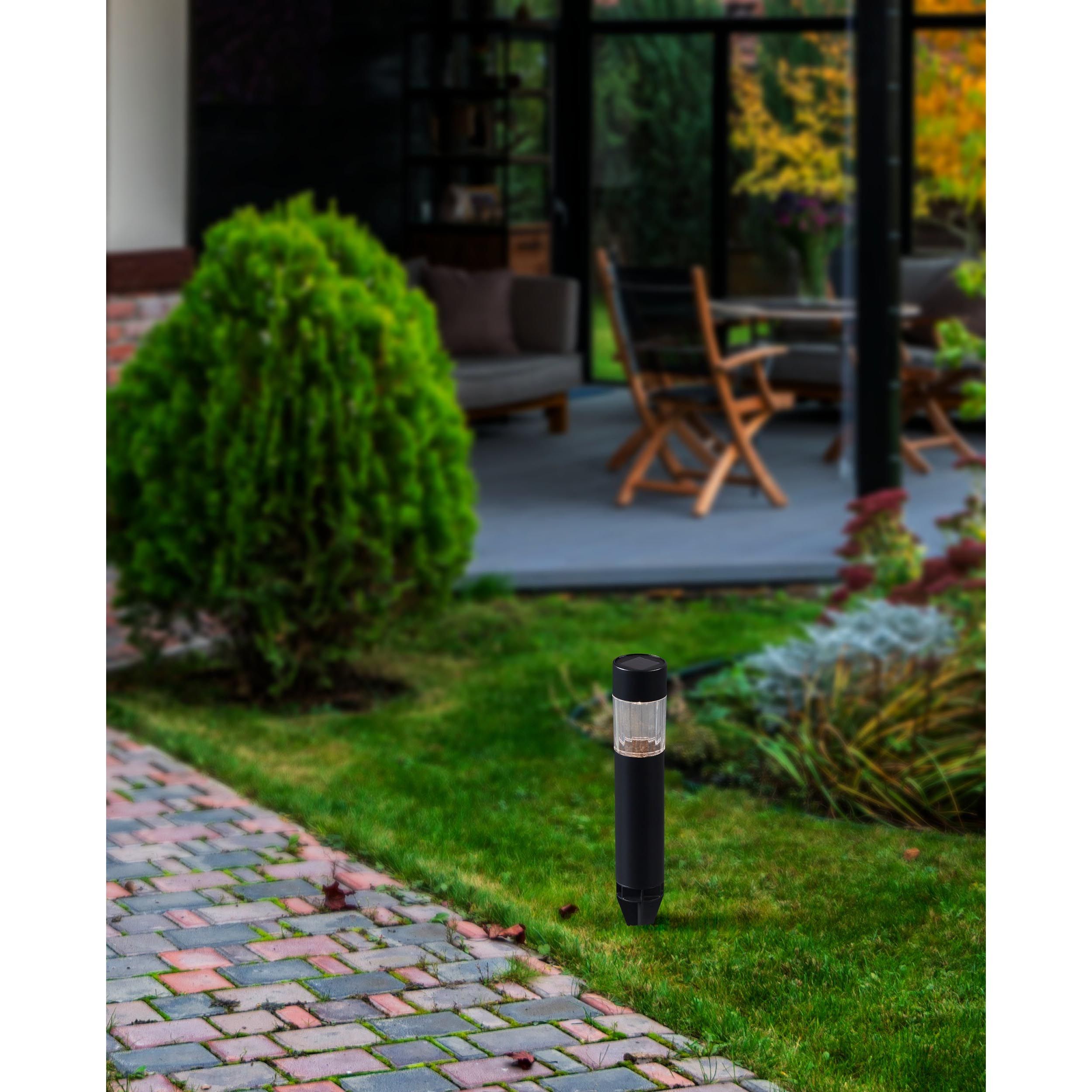 Borne à piquer extérieure LED Z_SOLAR noir H31cm