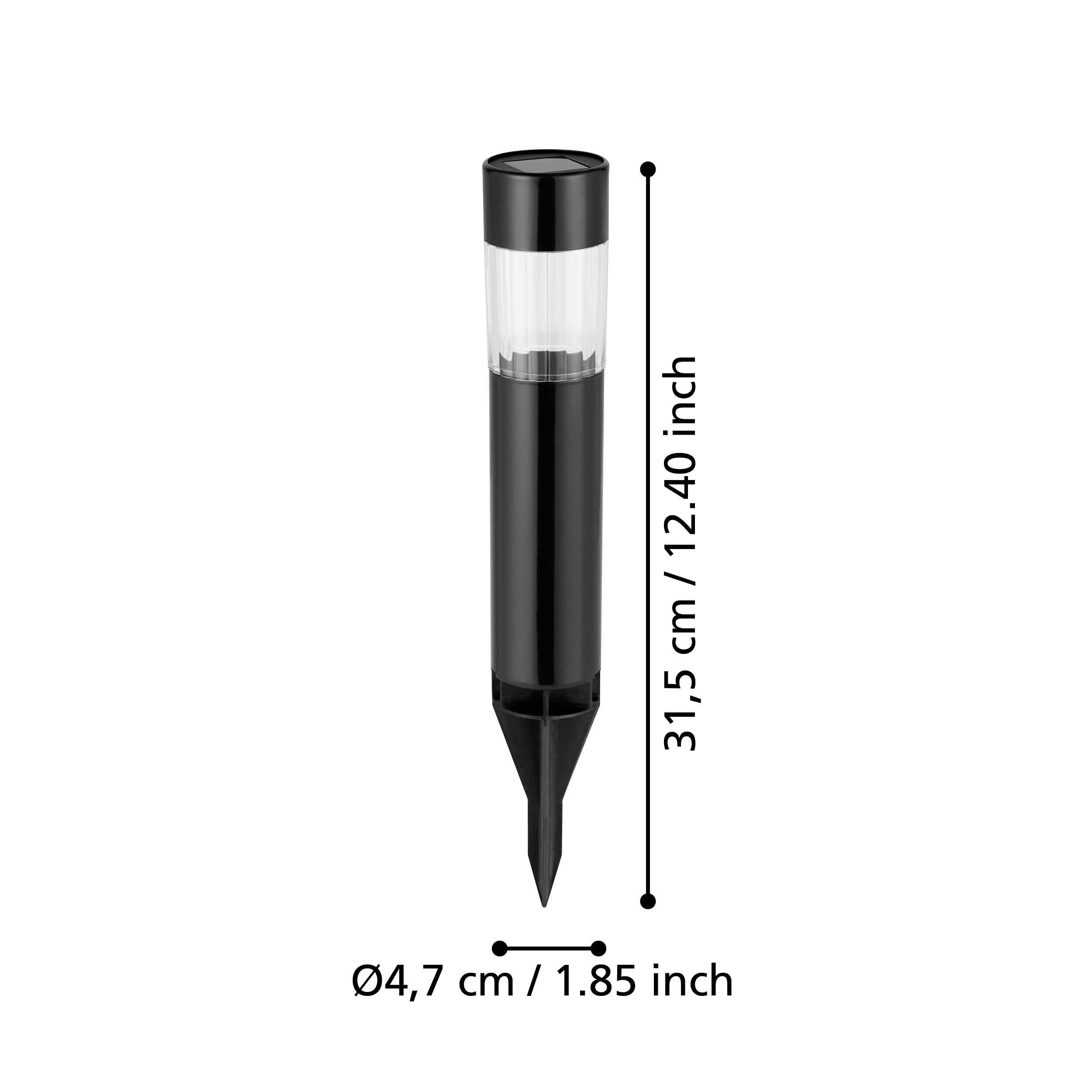 Borne à piquer extérieure LED Z_SOLAR noir H31cm