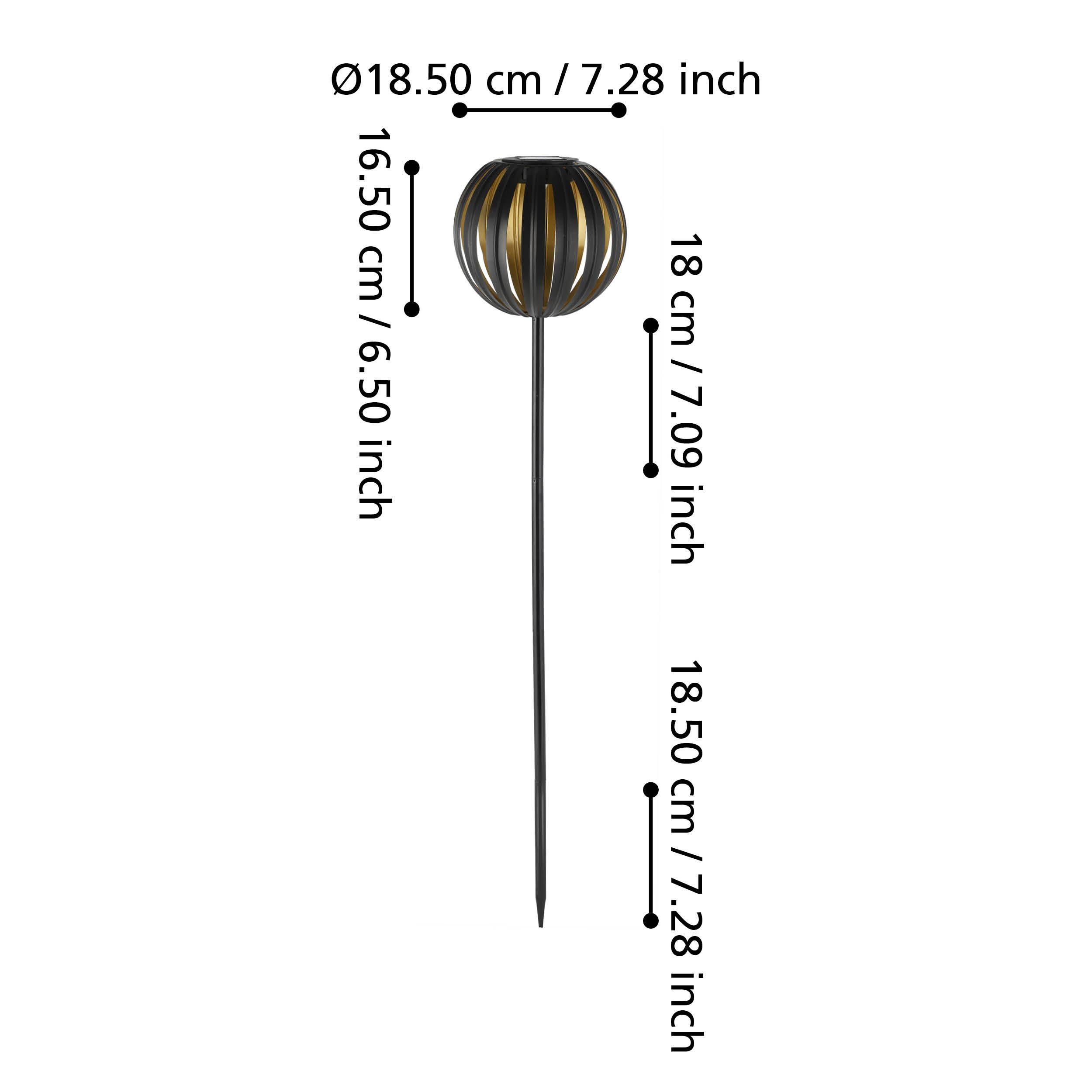 Objet lumineux extérieur métal noir Z_SOLAR H82,2 cm LED INT 1X0,06W