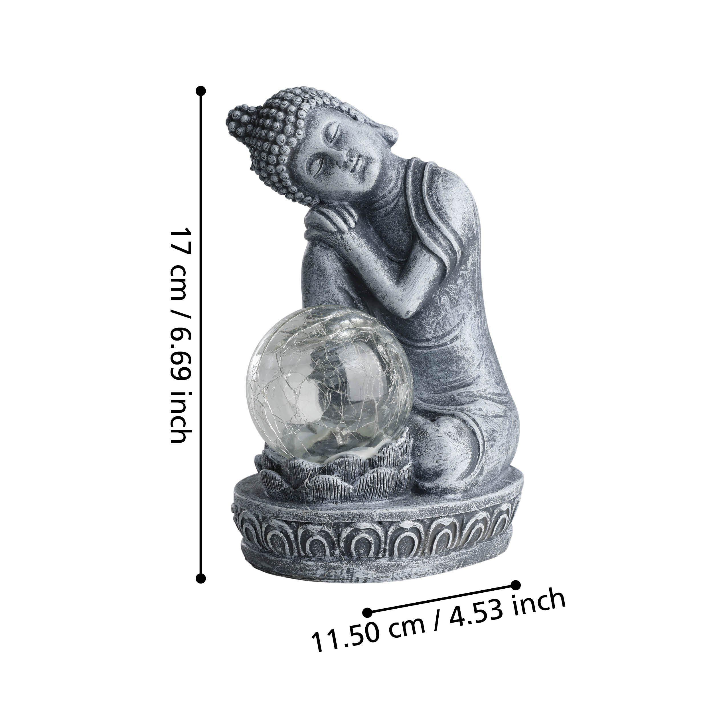 Bouddha extérieur LED Z_SOLAR gris H20cm
