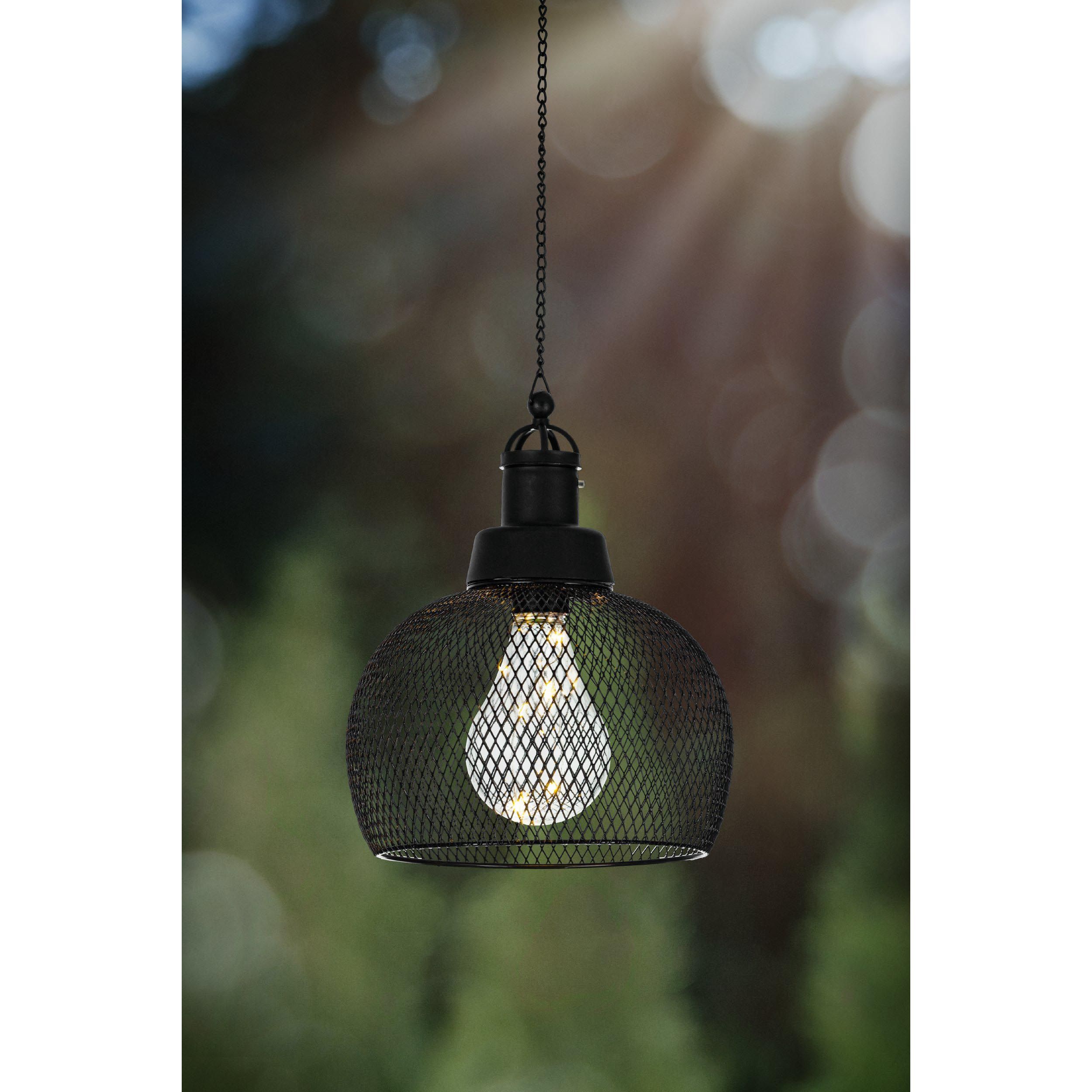 Suspension extérieure LED Z_SOLAR noir Ø18,5cm