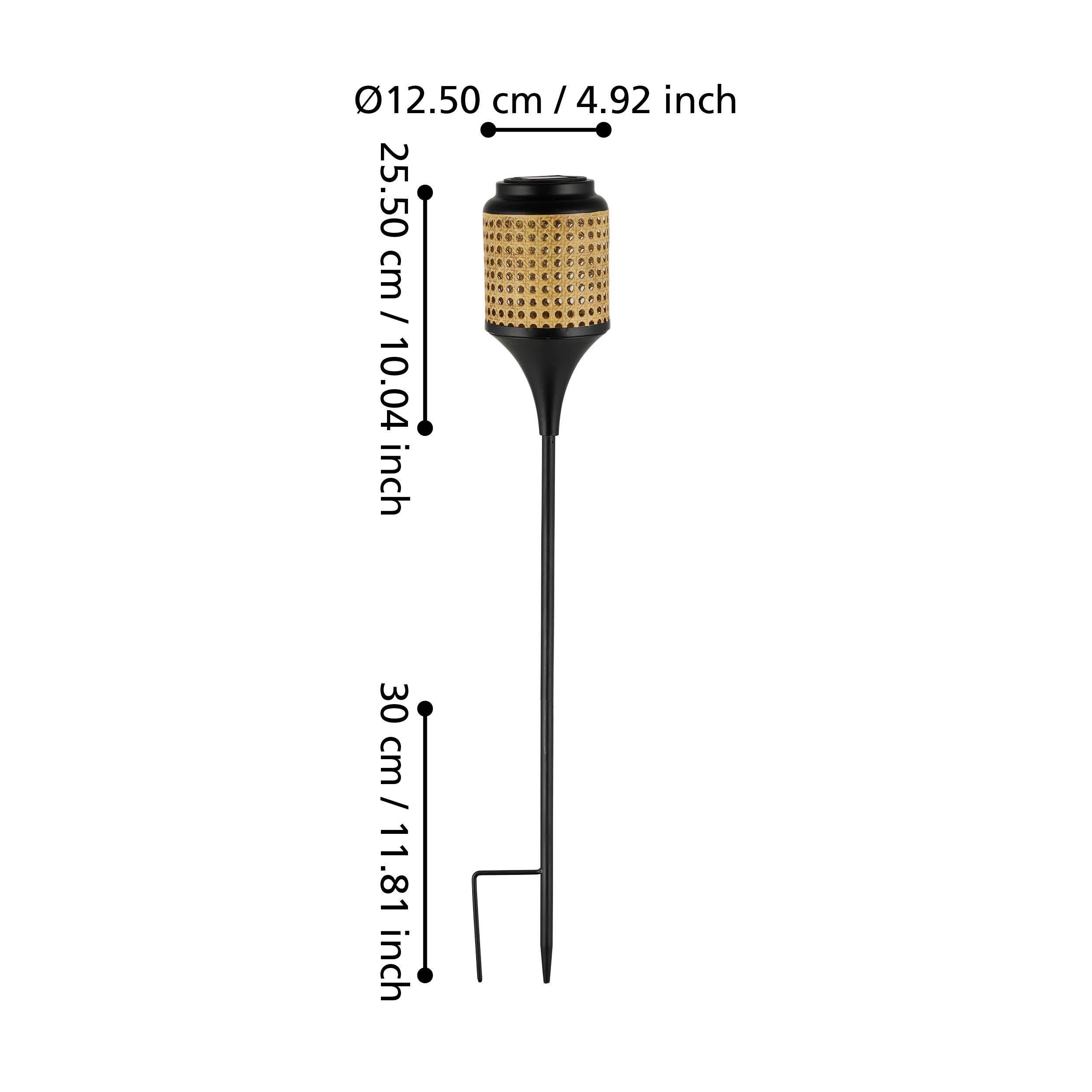 Objet lumineux extérieur métal noir Z_SOLAR H85 cm LED INT 1X0,06W