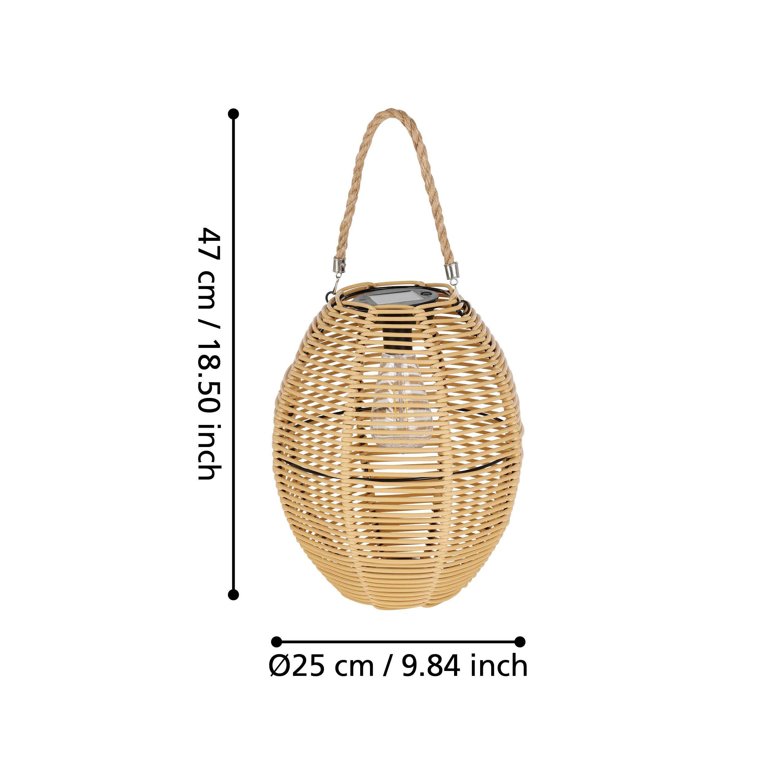 Lampe de table extérieure rotin naturel Z_SOLAR LED INT 2X0,2W
