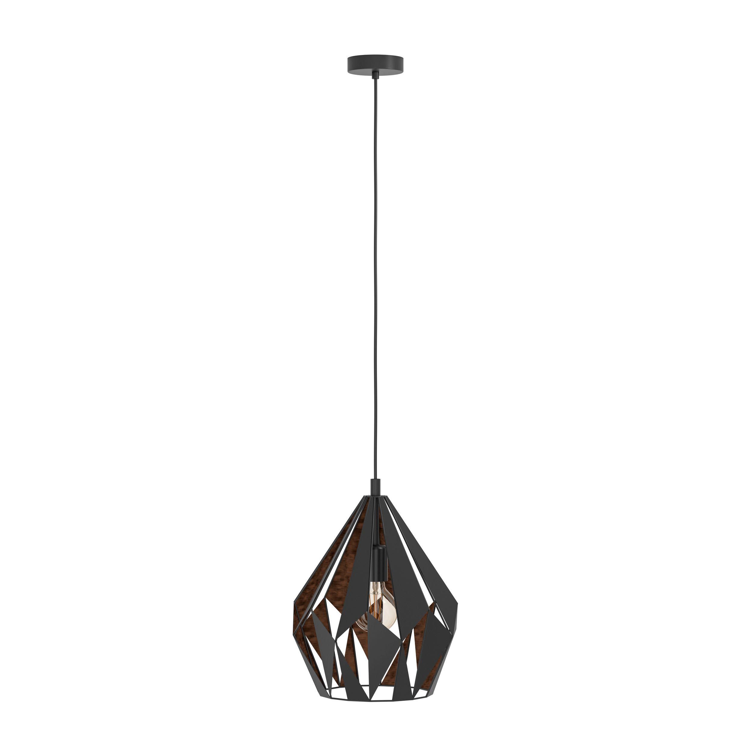 Suspension CARLTON 1 noir/cuivre Ø31cm