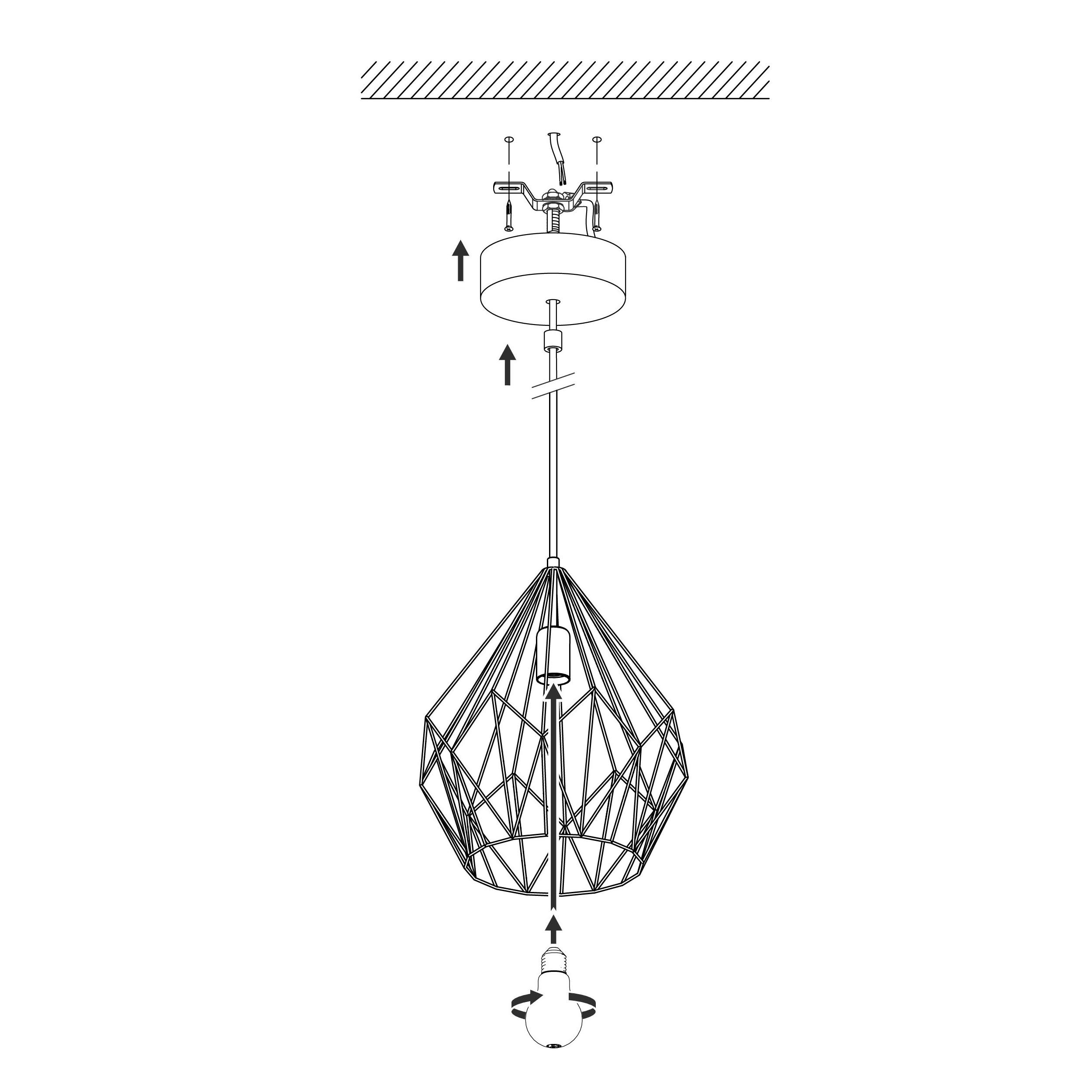 Suspension CARLTON cuivre Ø31cm
