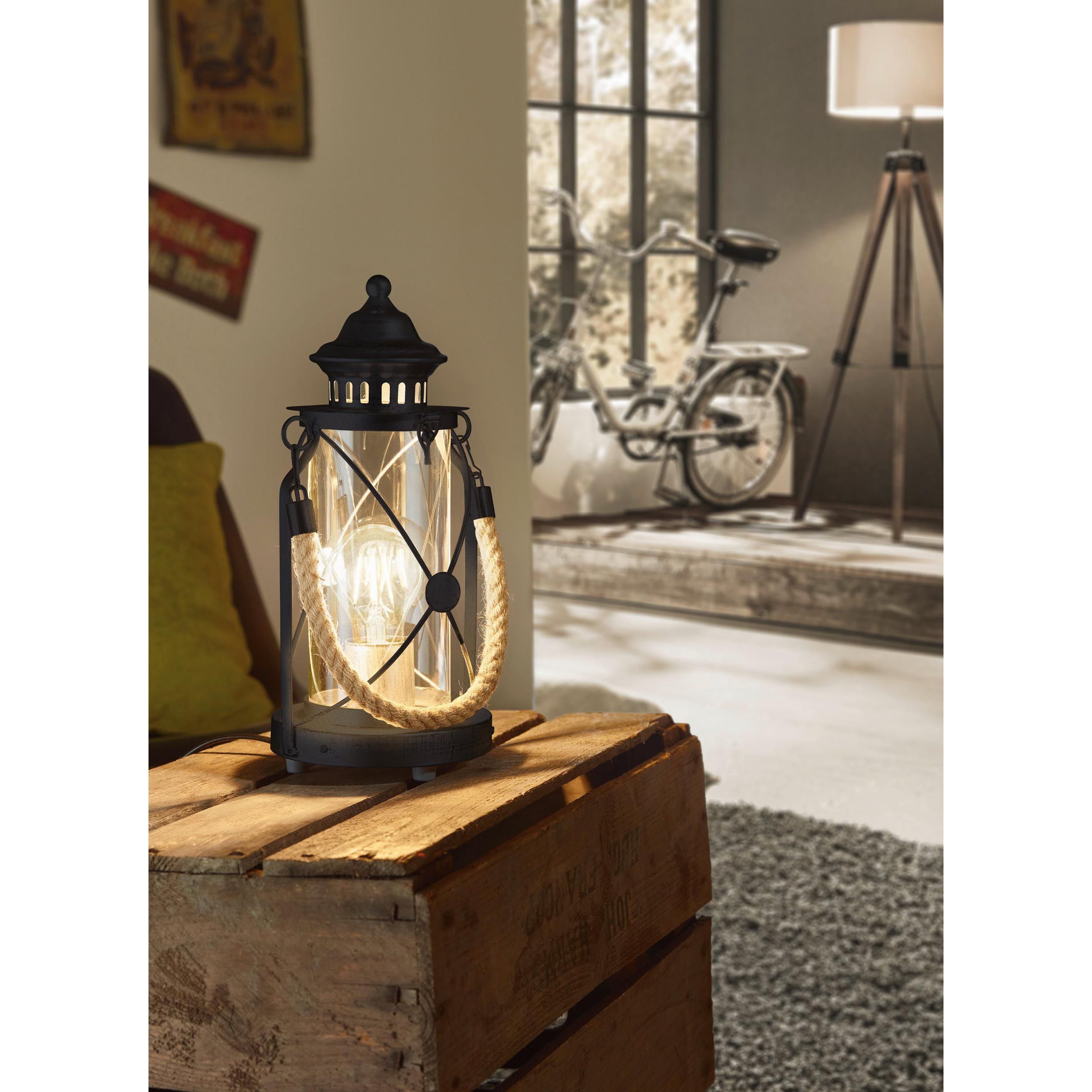 Lampe de table métal noir BRADFORD E27 1X60W