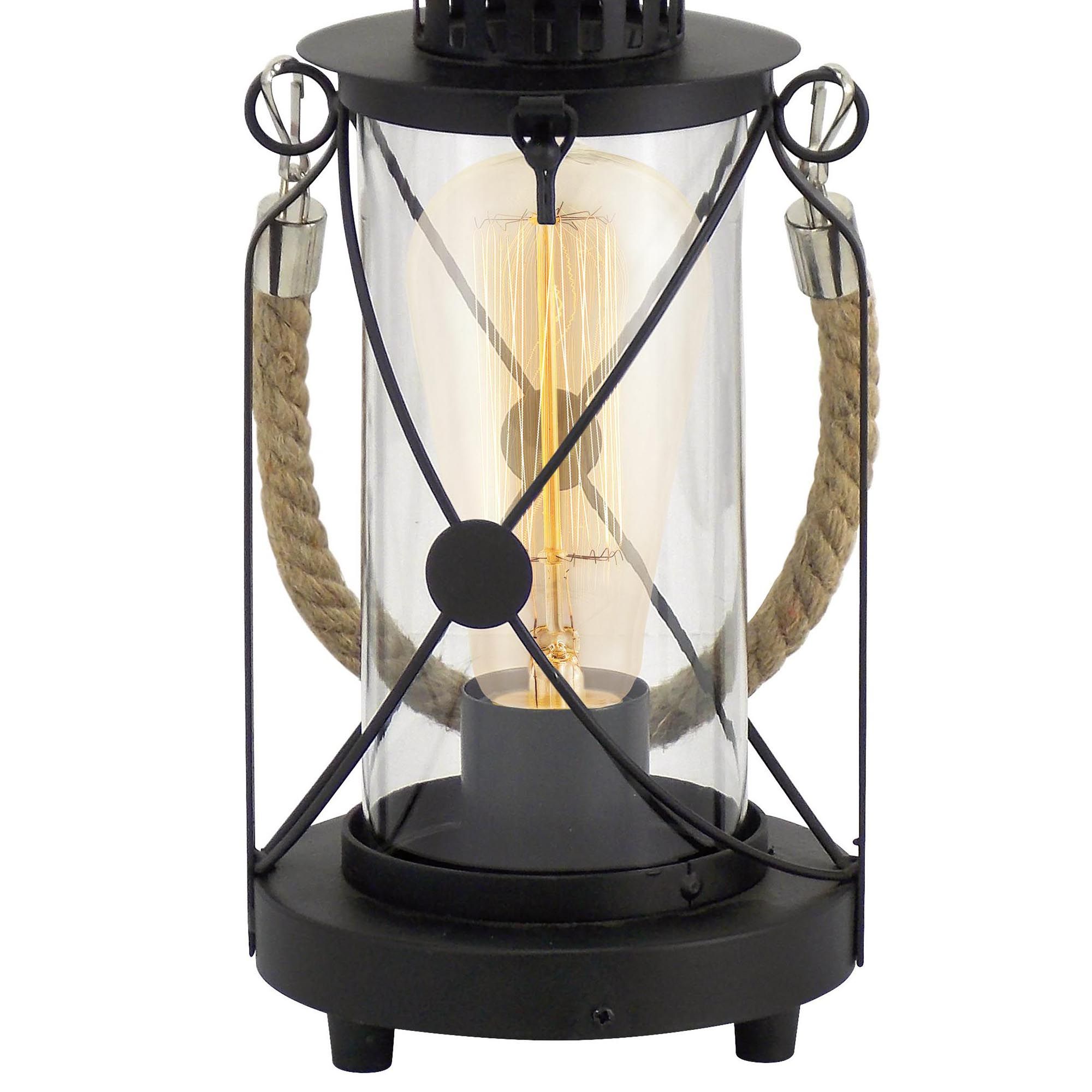 Lampe de table métal noir BRADFORD E27 1X60W