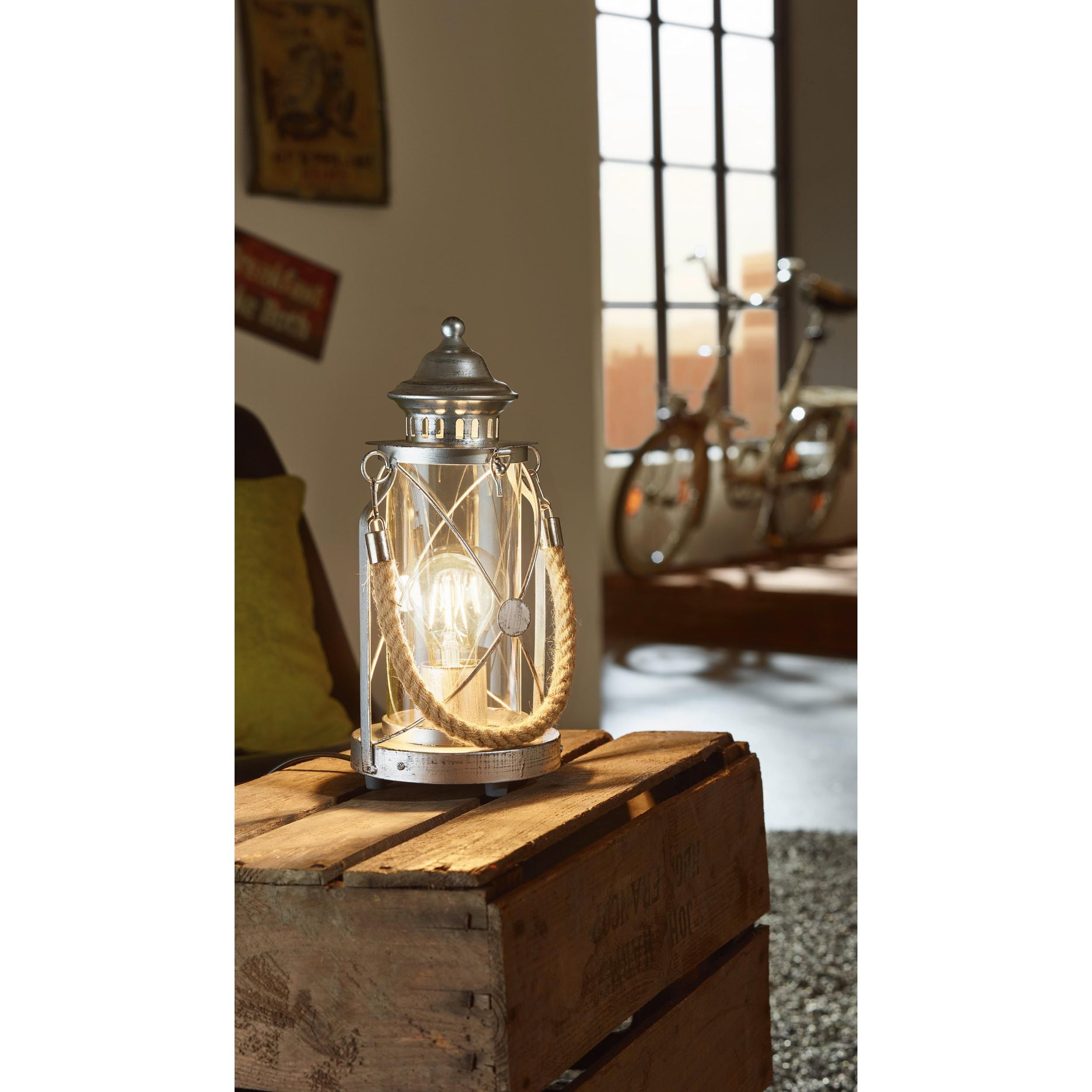 Lampe BRADFORD gris H33cm