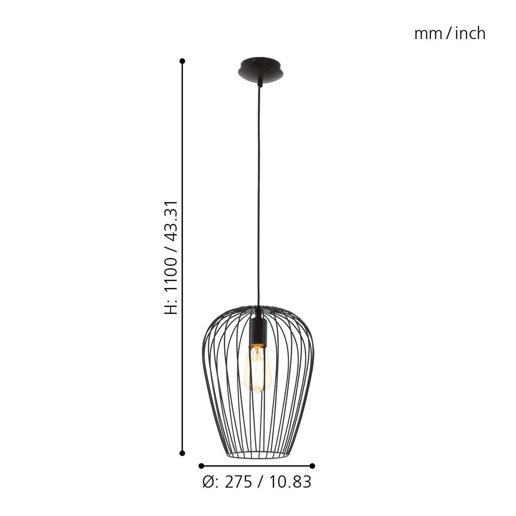 Suspension NEWTOWN noir Ø27,5cm