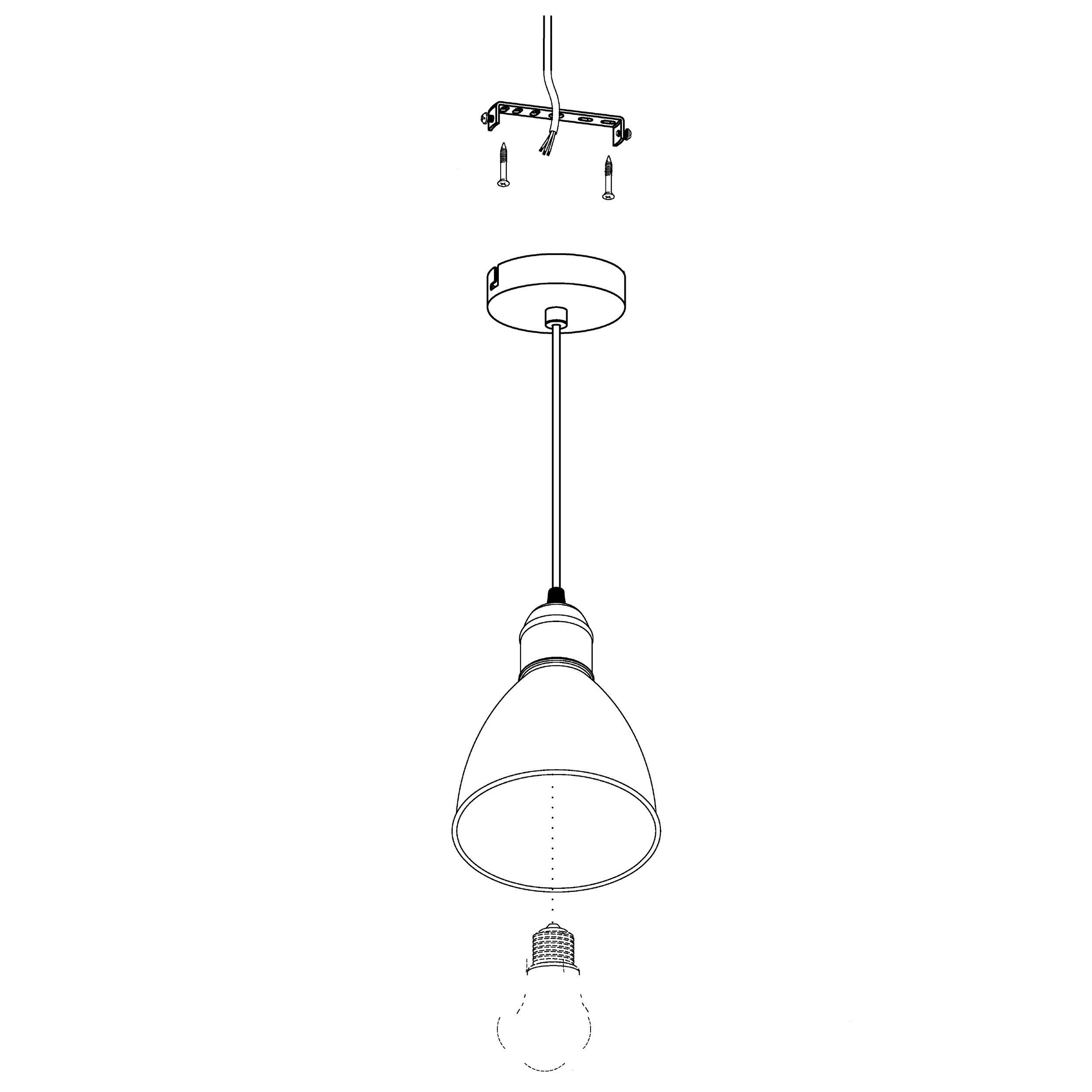Suspension PRIDDY 1 cuivre Ø15,5cm