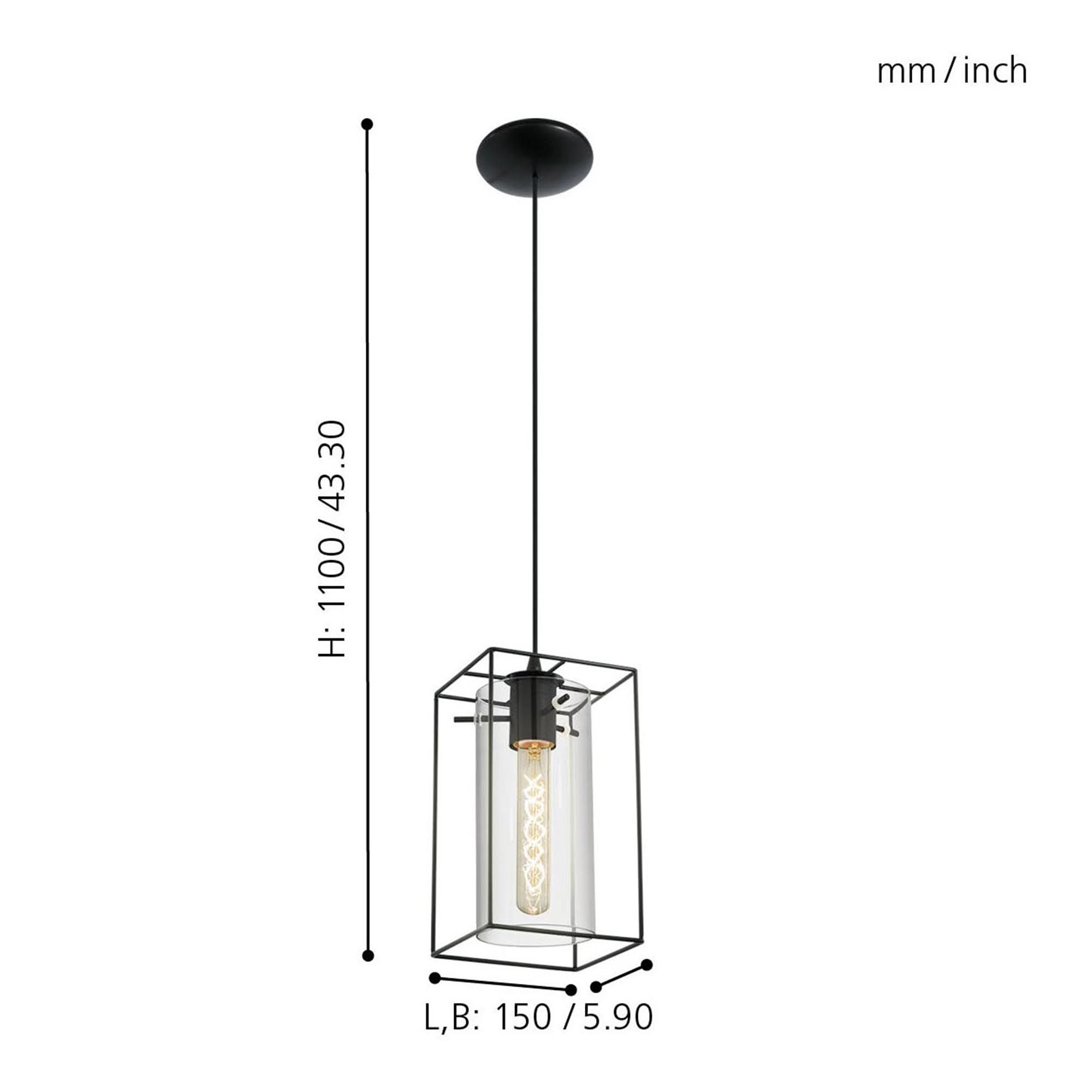 Suspension LONCINO verre fumé Ø15cm