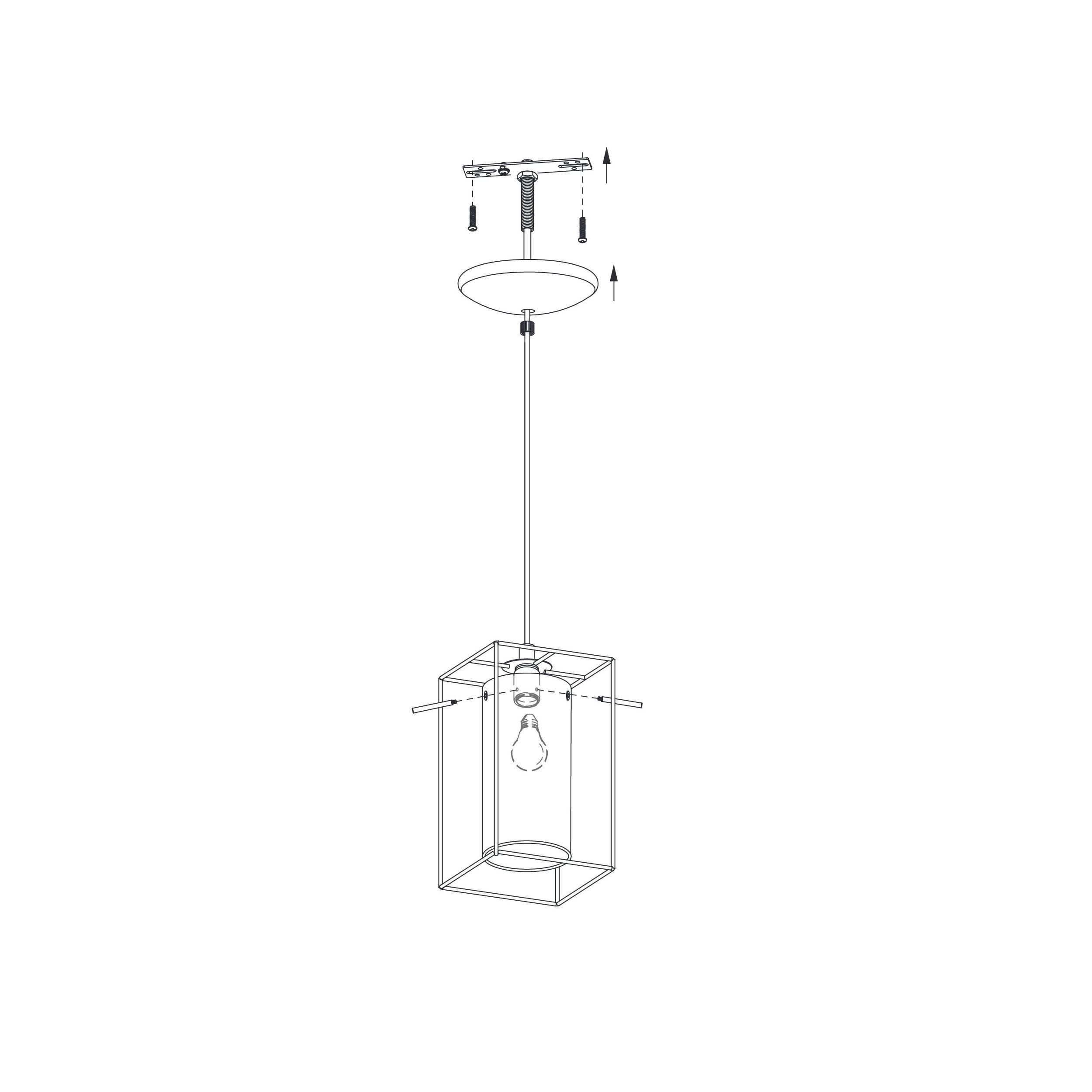 Suspension LONCINO verre fumé Ø15cm