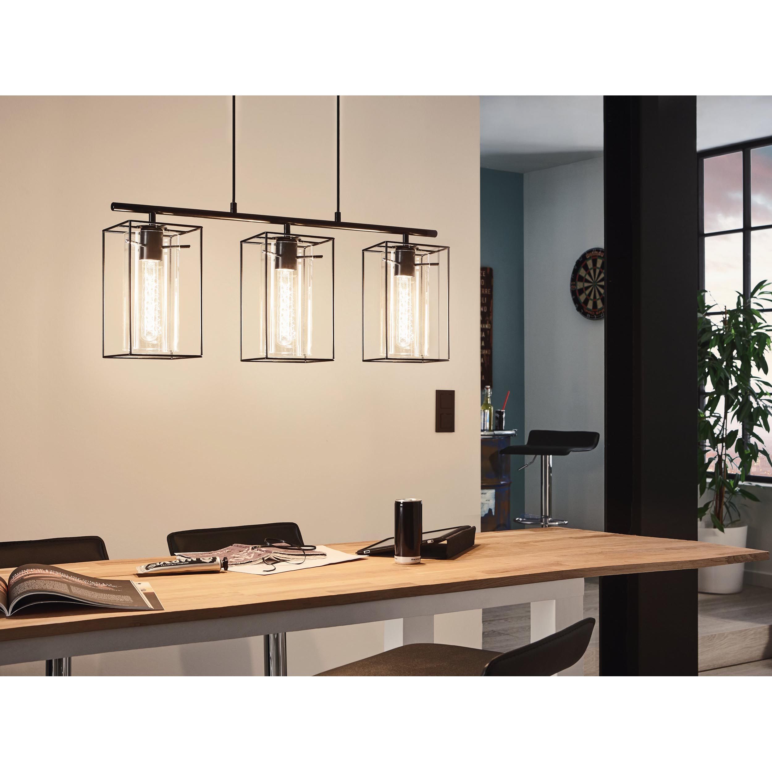 Suspension LONCINO verre fumé L74,5cm