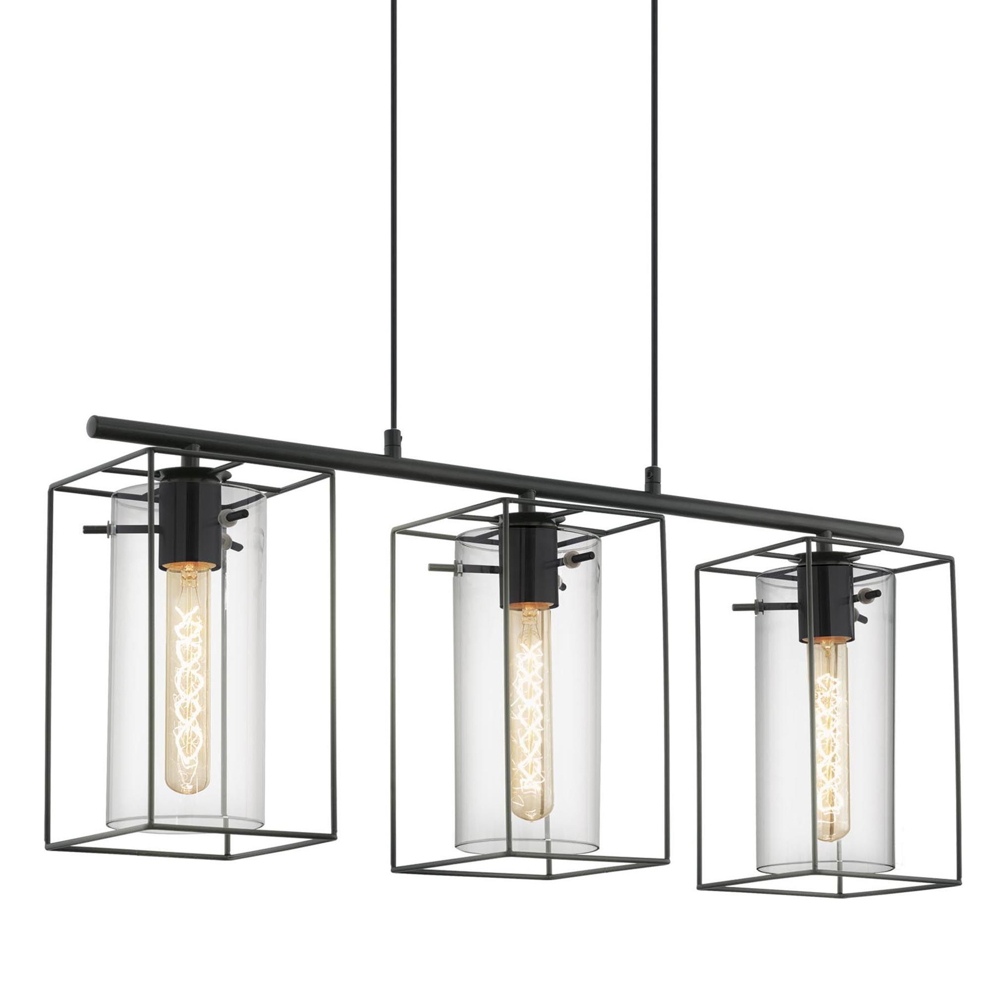 Suspension LONCINO verre fumé L74,5cm