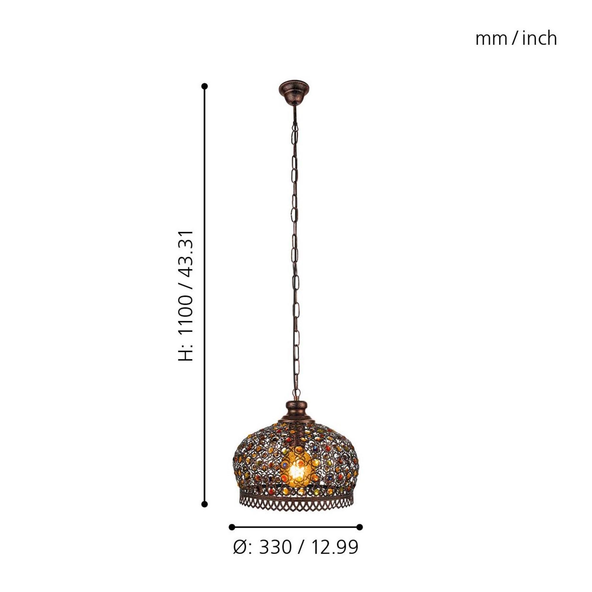 Suspension JADIDA cuivre Ø33cm