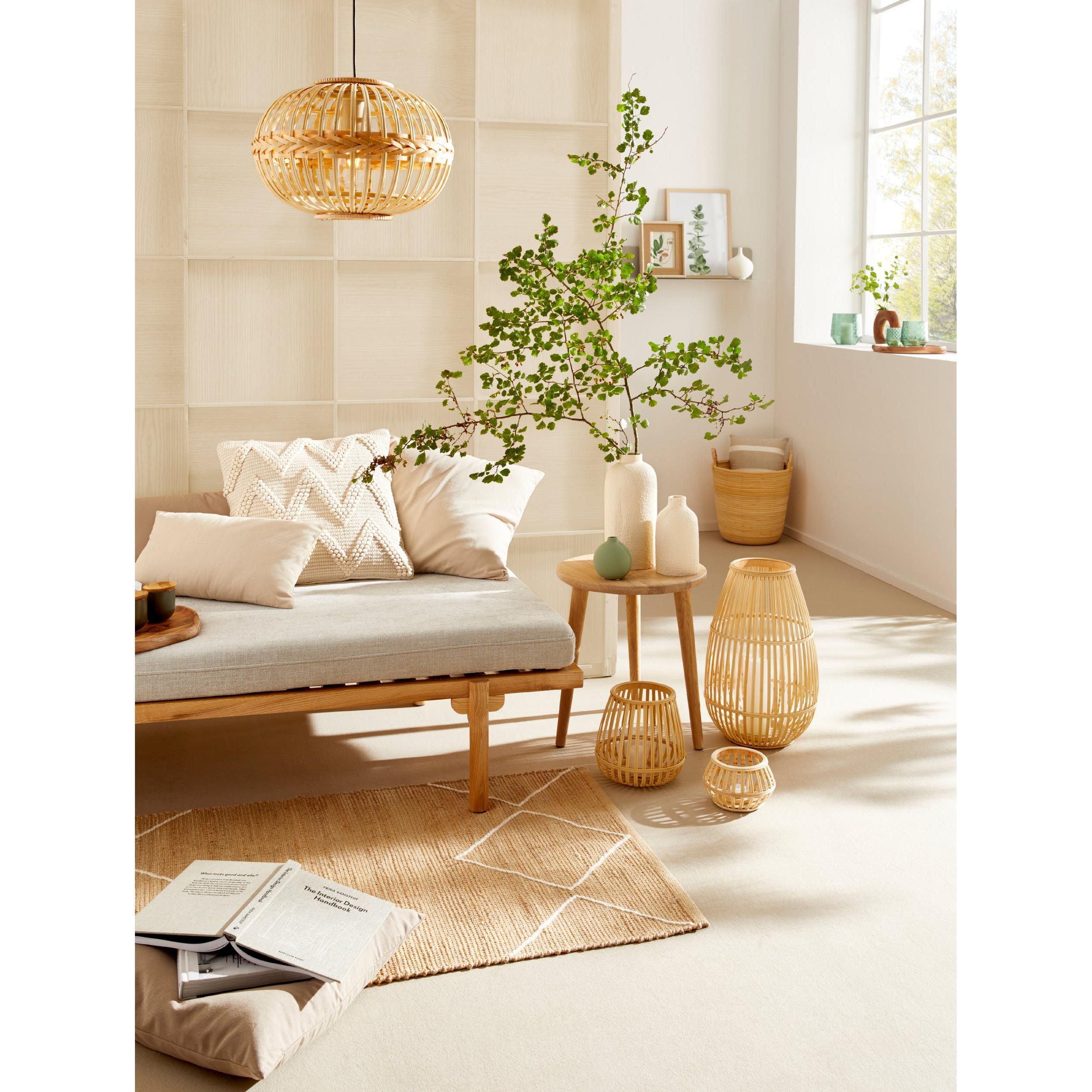 Suspension AMSFIELD naturel bois Ø38cm