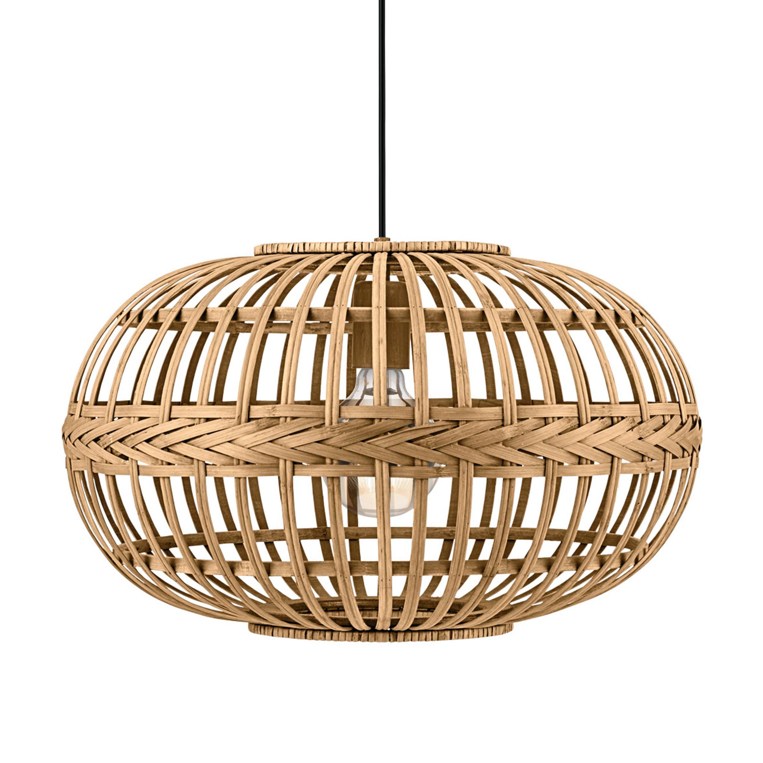 Suspension AMSFIELD naturel bois Ø38cm