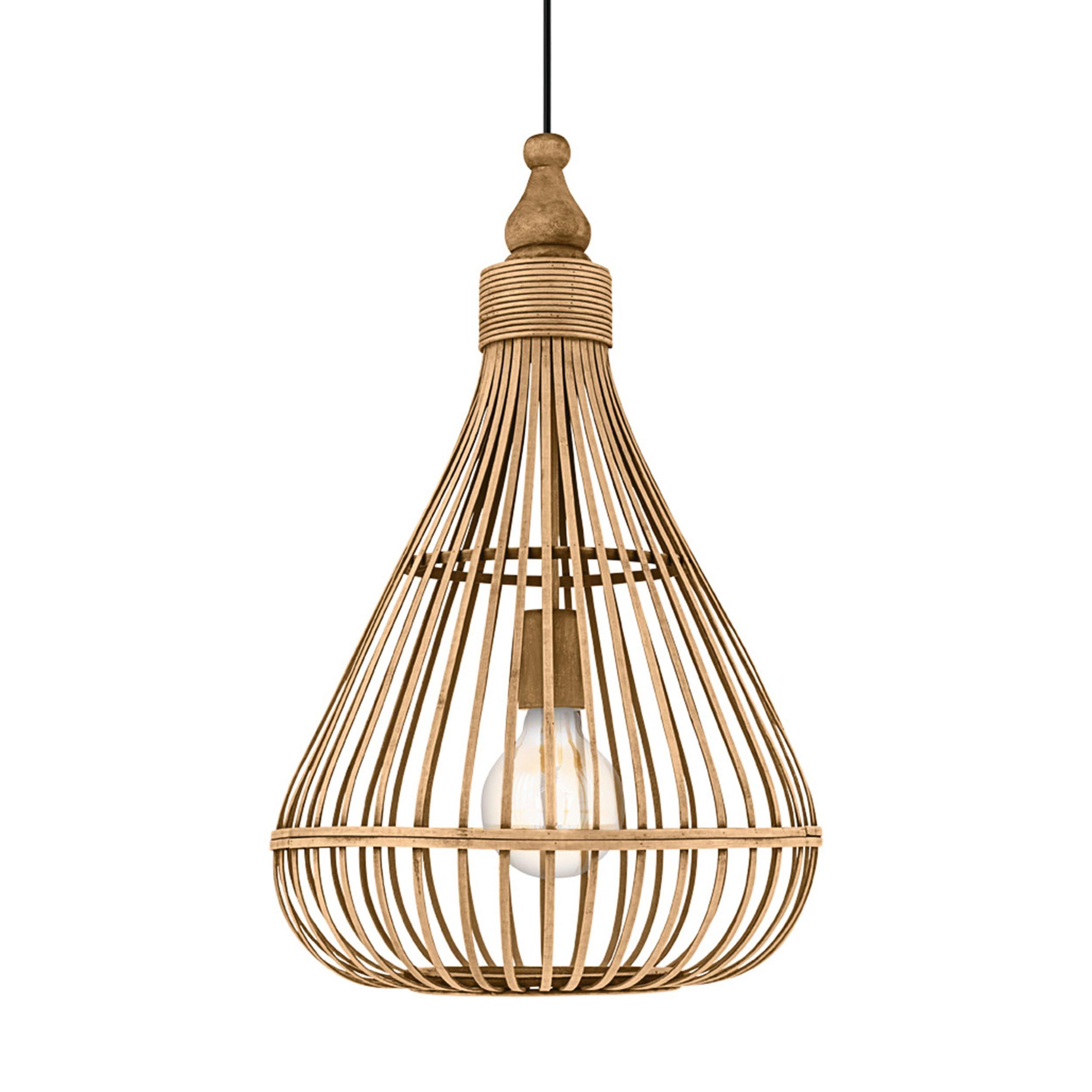 Suspension AMSFIELD naturel bois Ø35cm