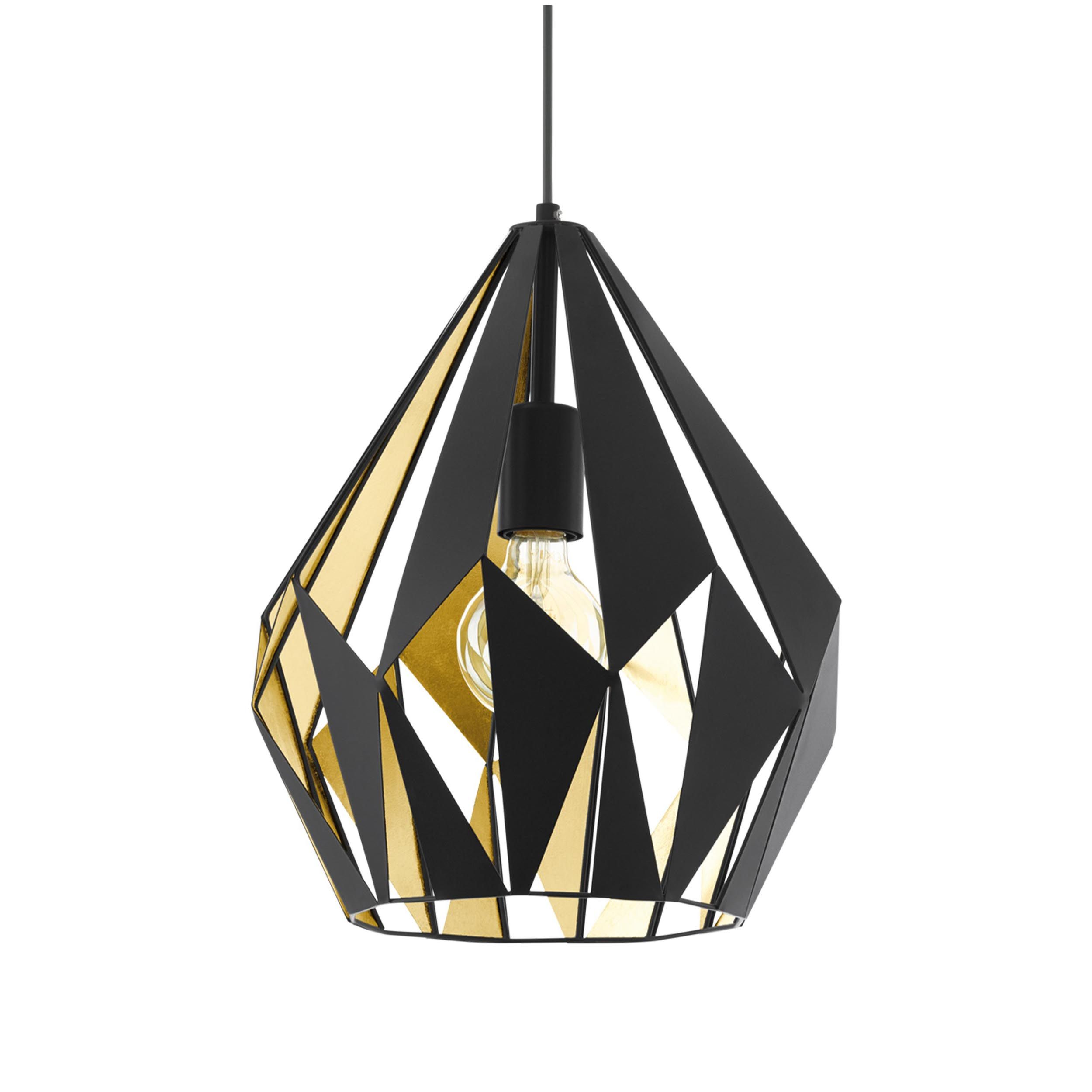 Suspension CARLTON 1 noir/doré Ø31cm