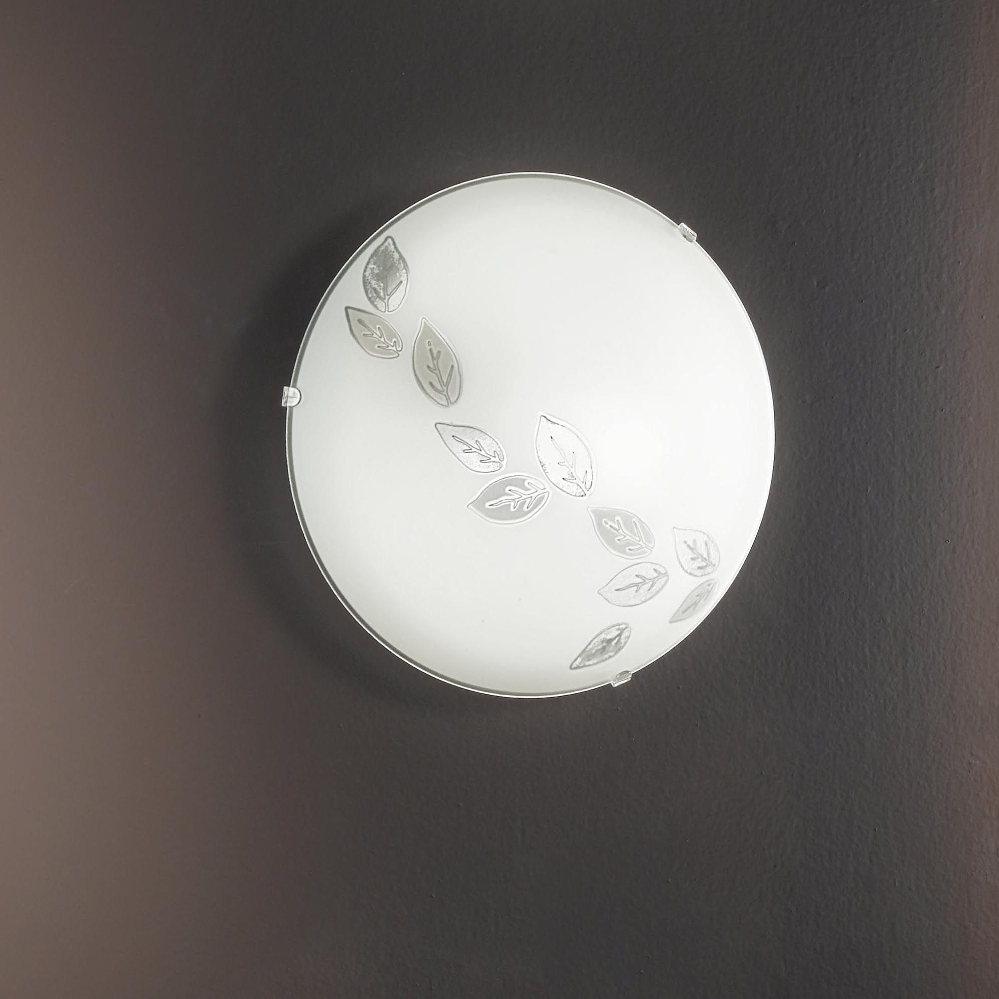 Plafonnier MARS verre blanc Ø25cm
