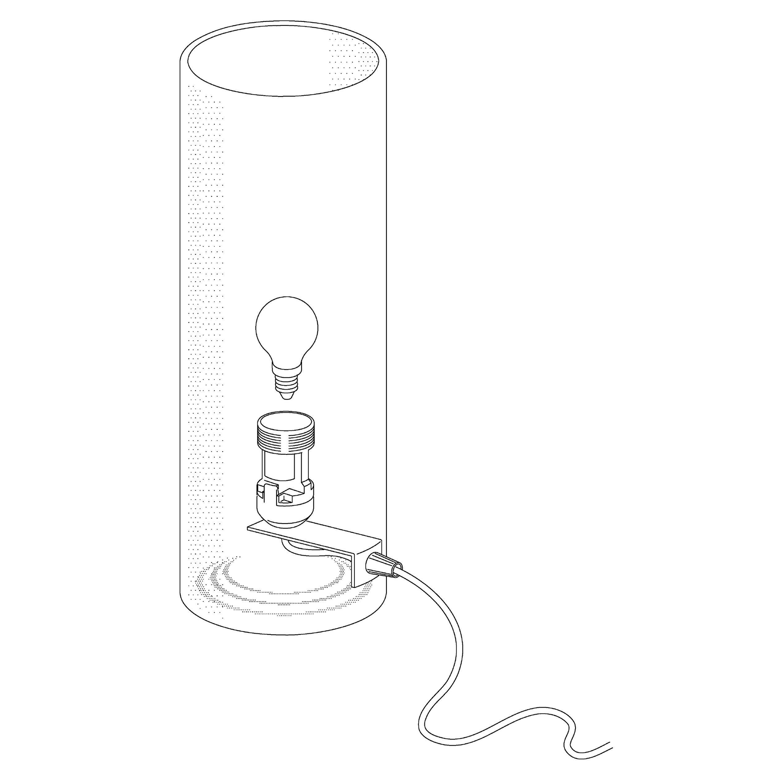 Lampe GEO blanc H35cm