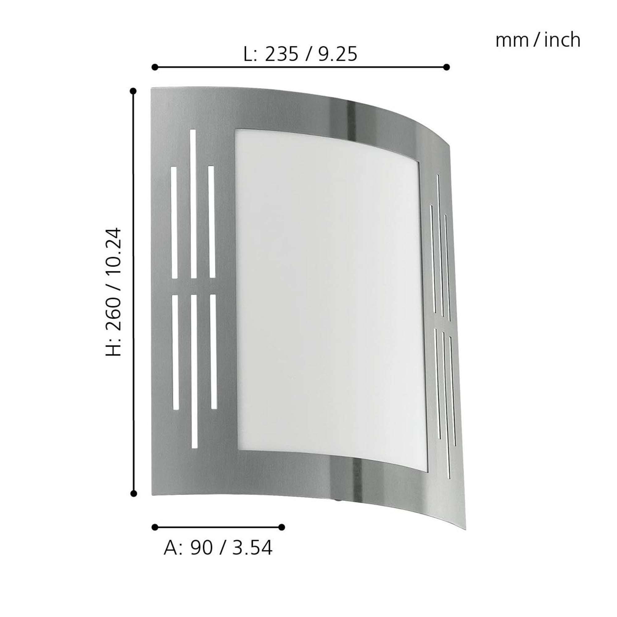 Applique extérieure CITY 1 gris H26cm