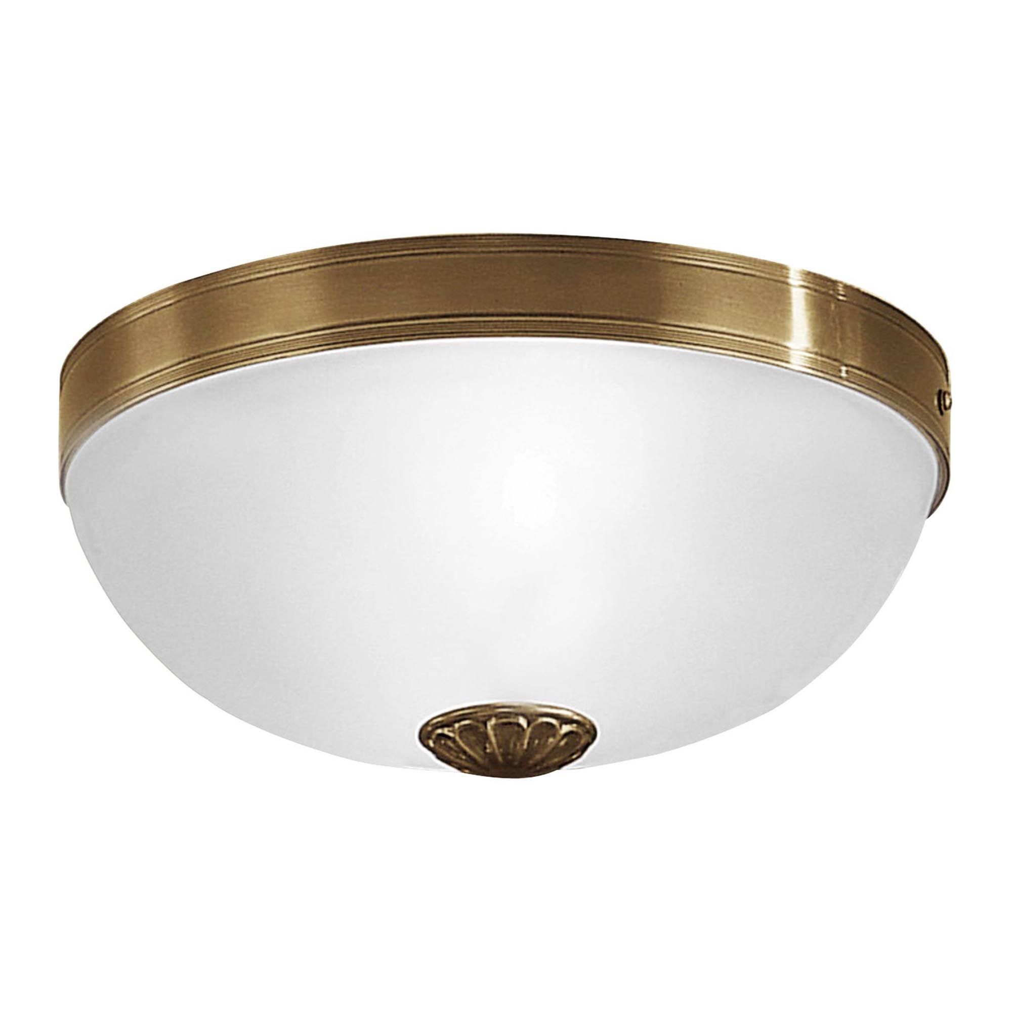 Plafonnier IMPERIAL verre/bronze Ø31cm