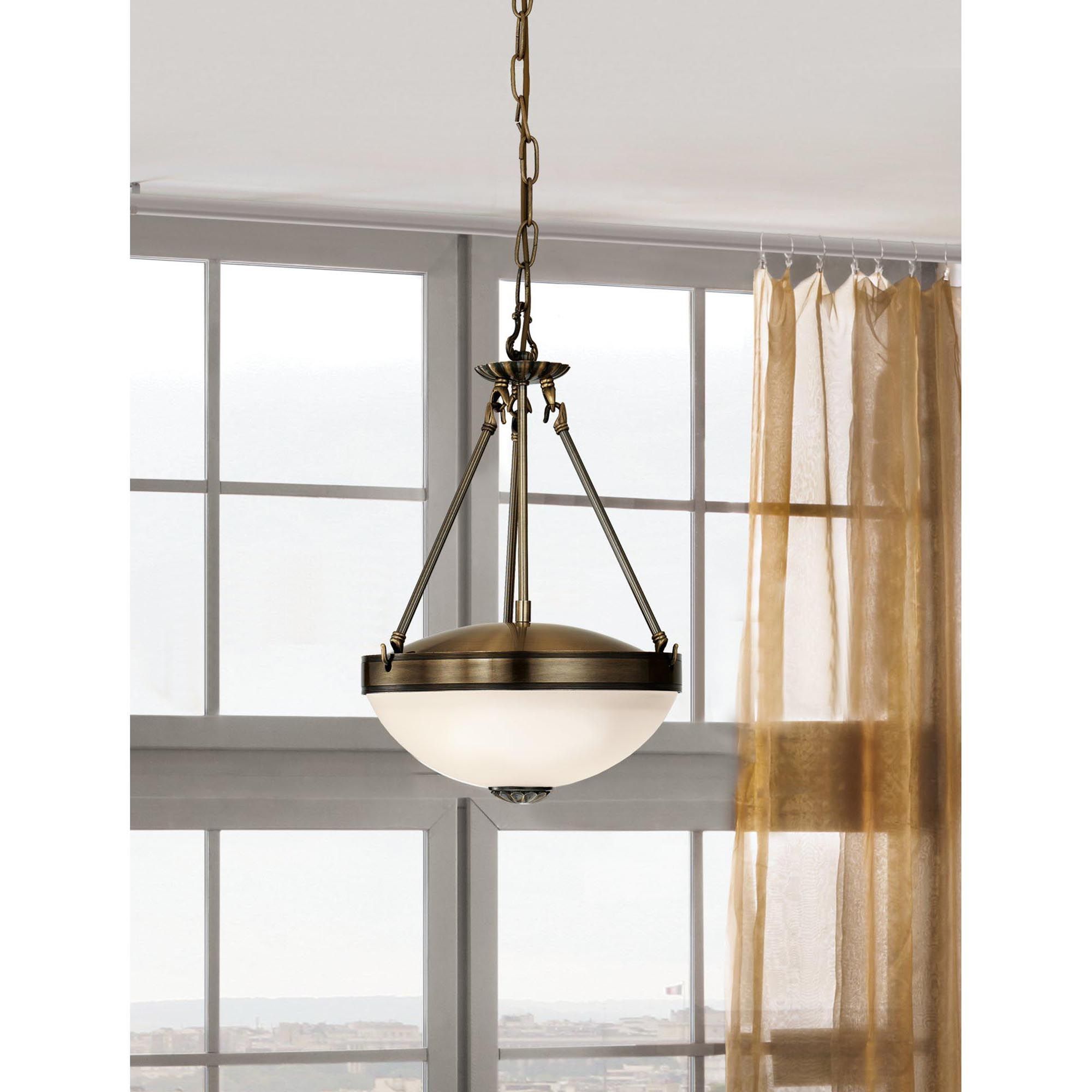 Suspension SAVOY verr/bronze Ø31cm