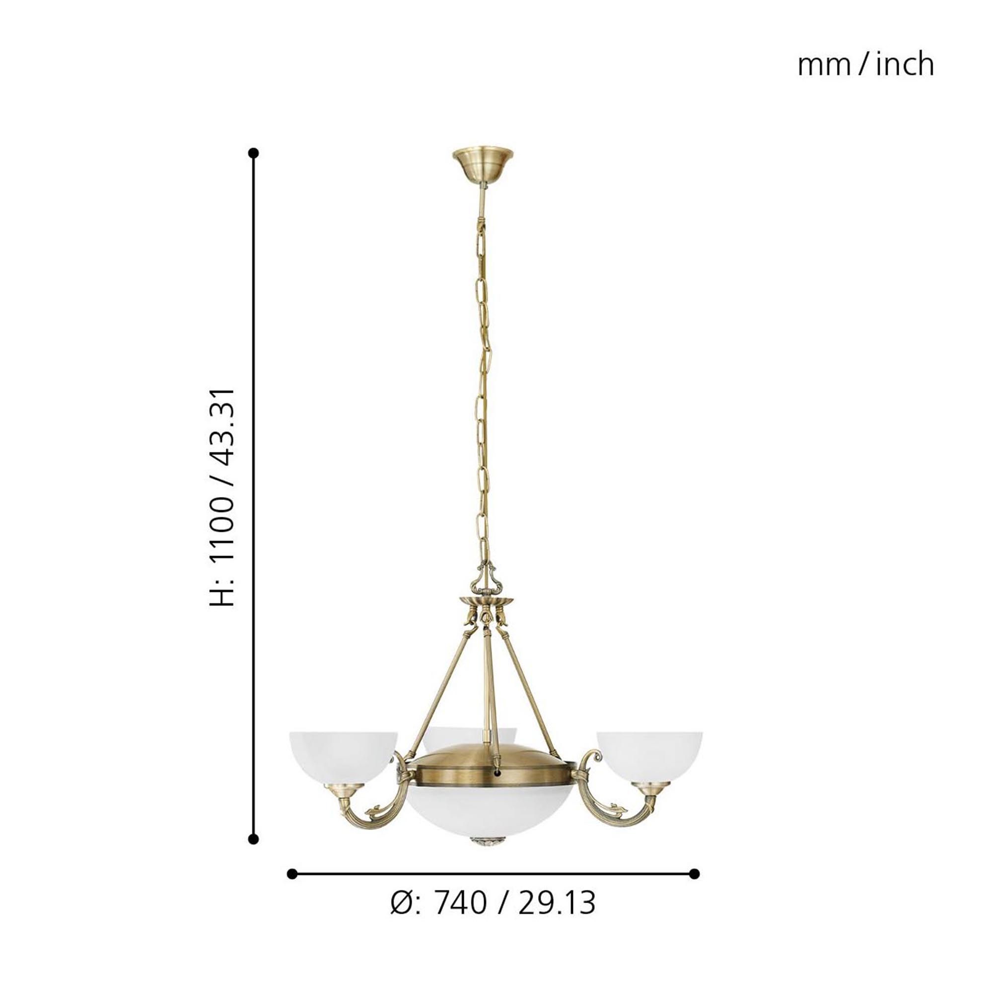 Lustre SAVOY verre/bronze Ø74cm