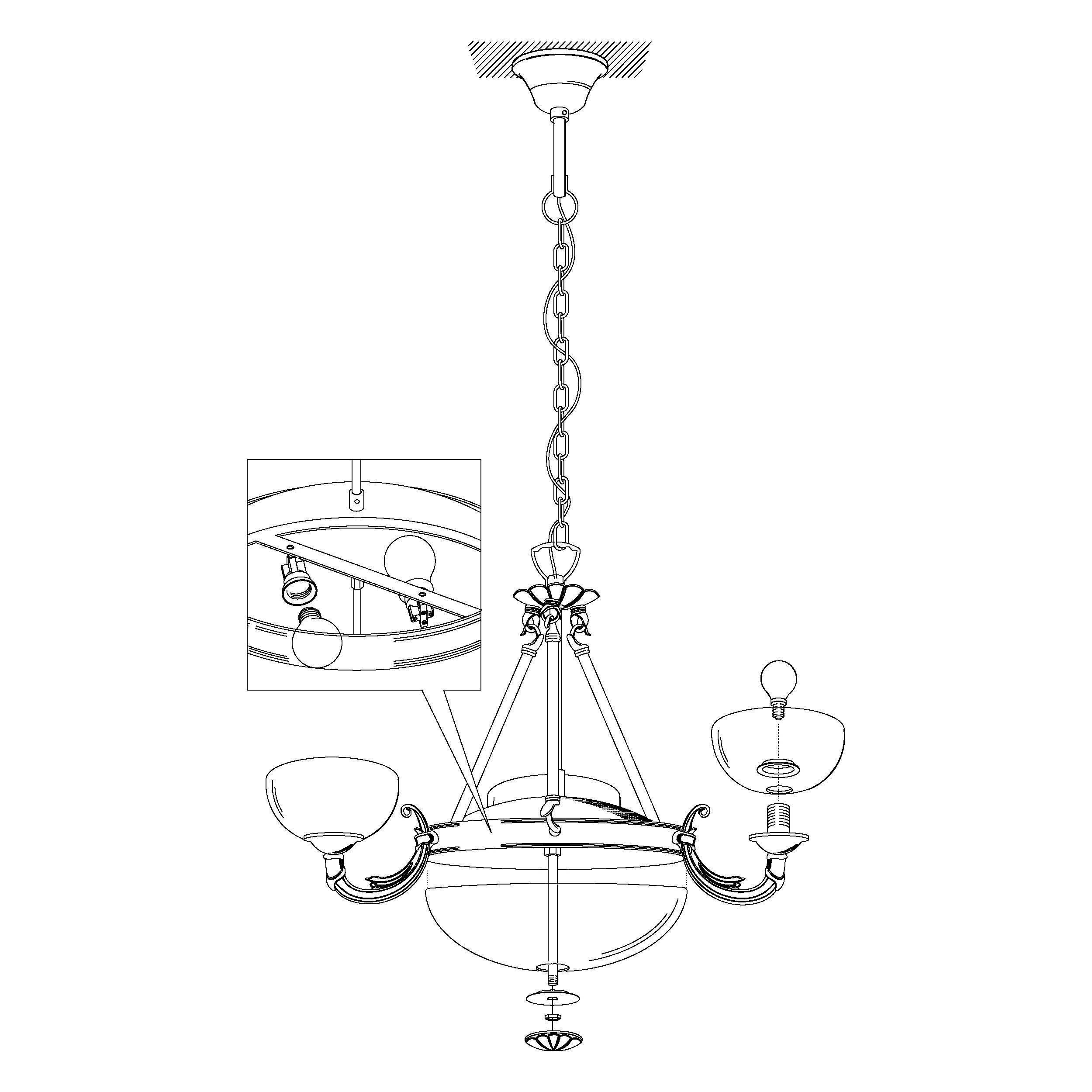 Lustre SAVOY verre/bronze Ø74cm