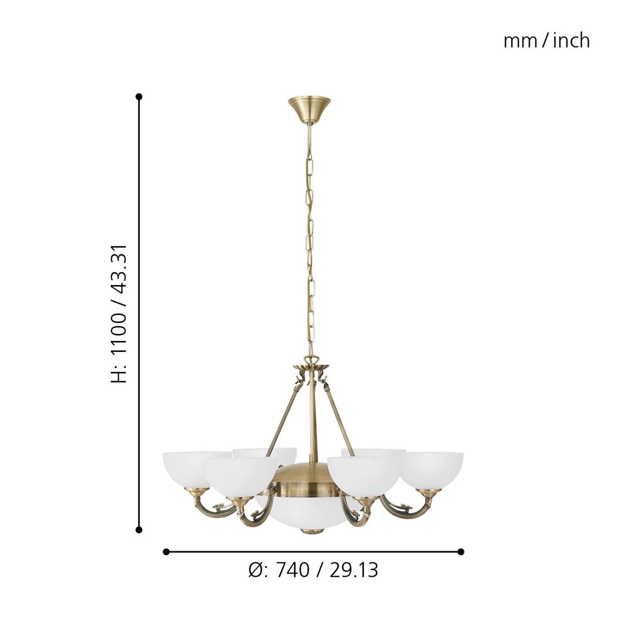 Lustre SAVOY verre/bronze Ø74cm