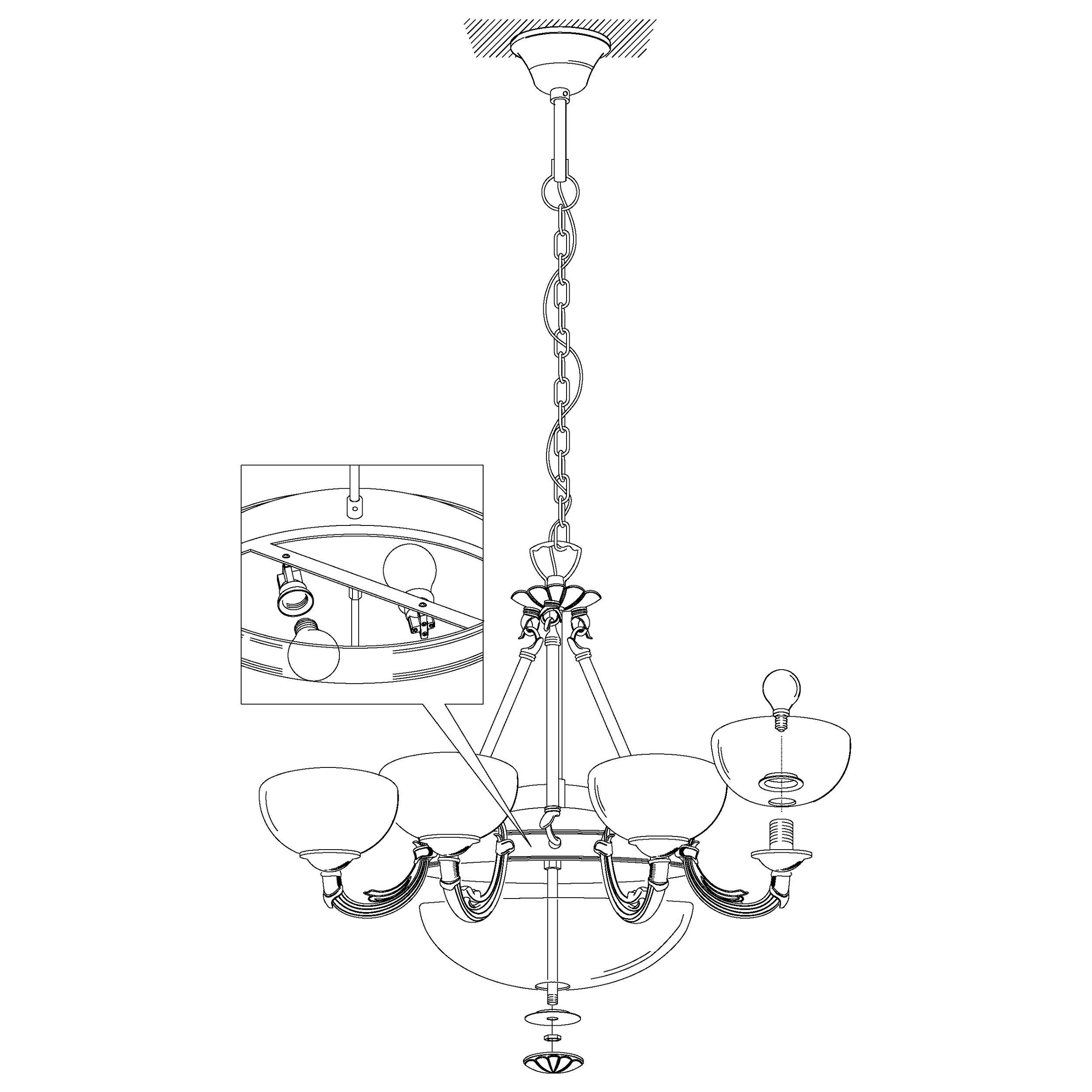 Lustre SAVOY verre/bronze Ø74cm
