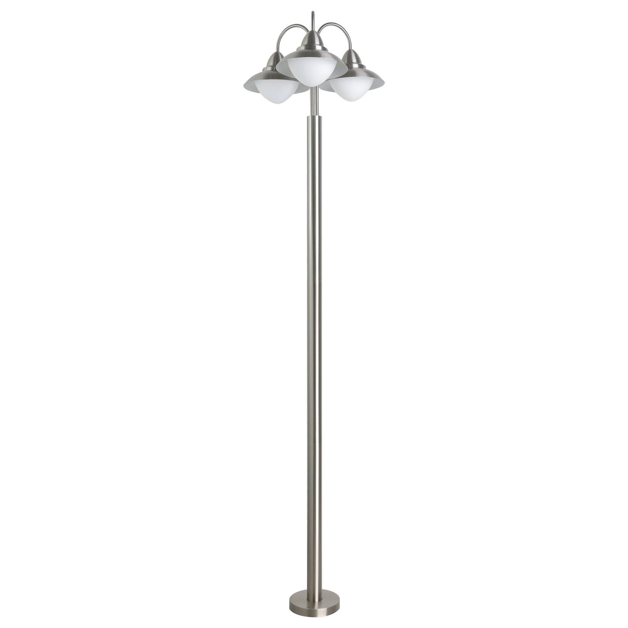 Lampadaire extérieur SIDNEY argenté H220cm
