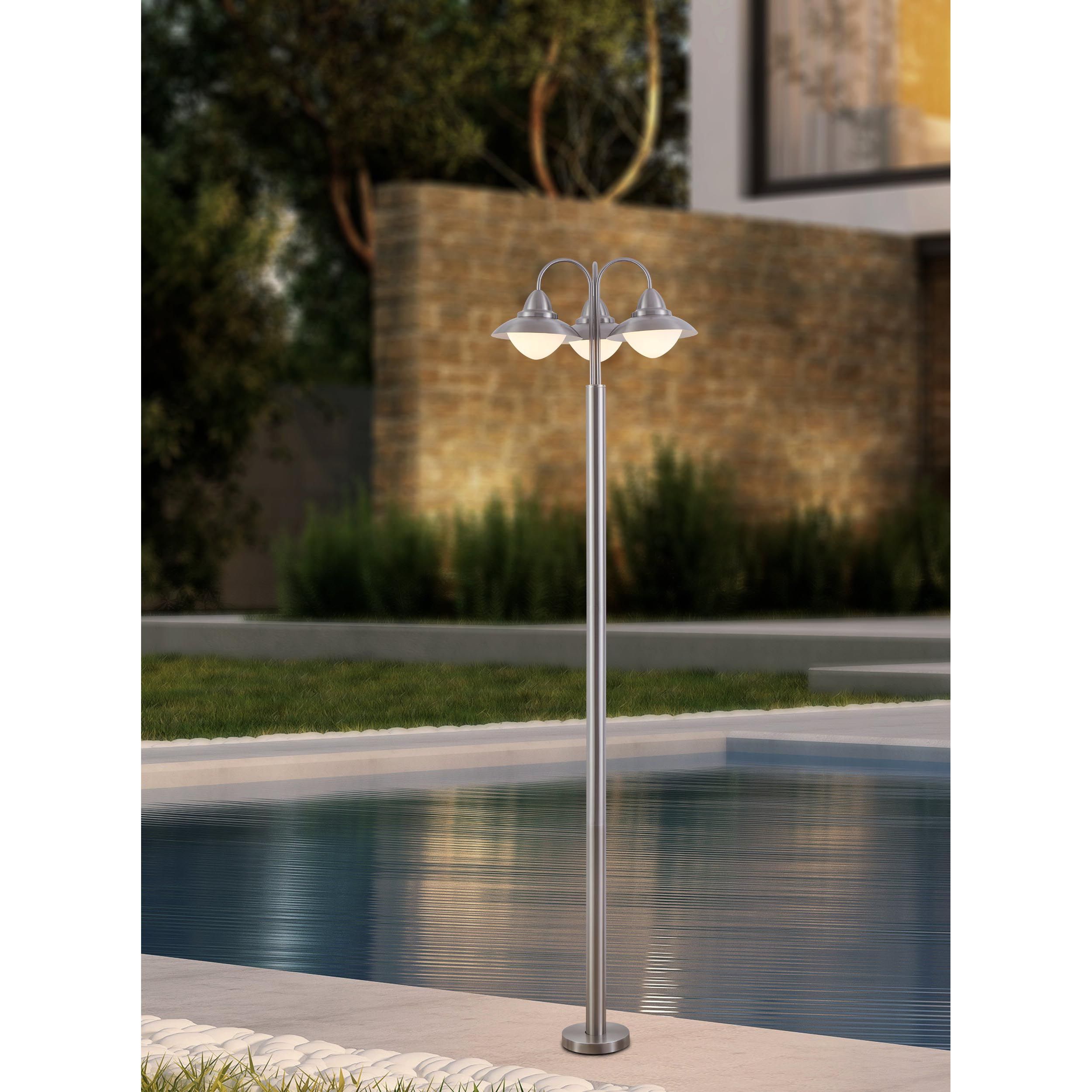 Lampadaire extérieur SIDNEY argenté H220cm