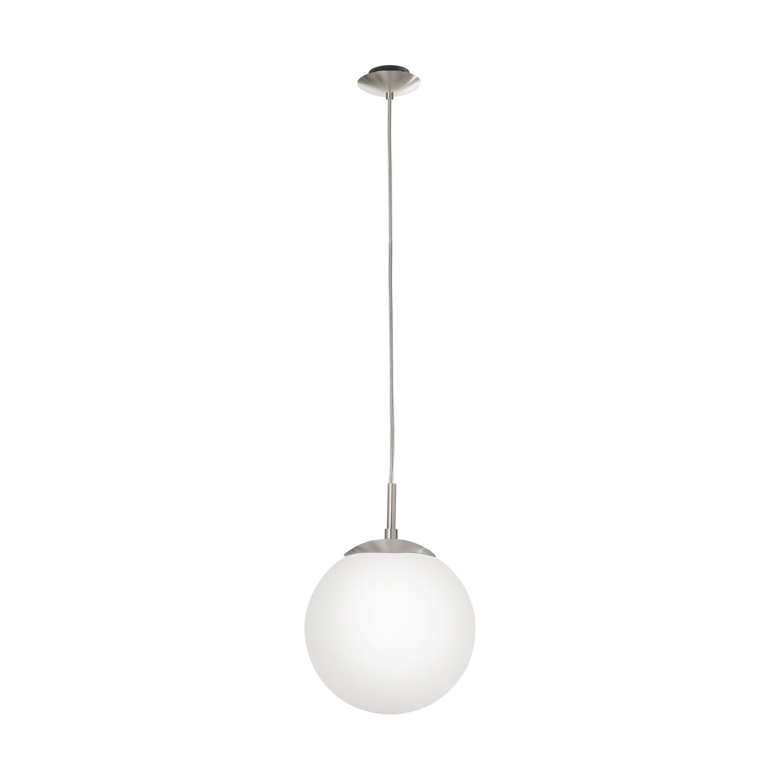 Suspension RONDO verre blanc Ø20cm
