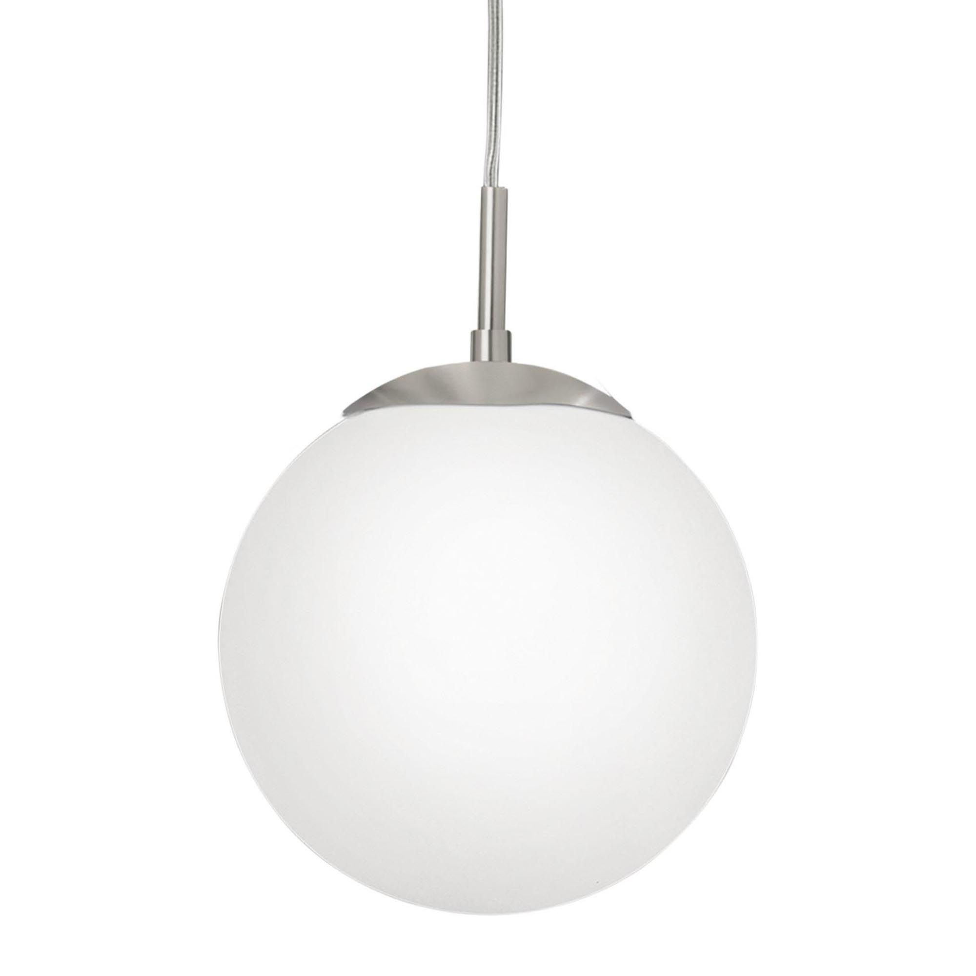 Suspension RONDO verre blanc Ø20cm
