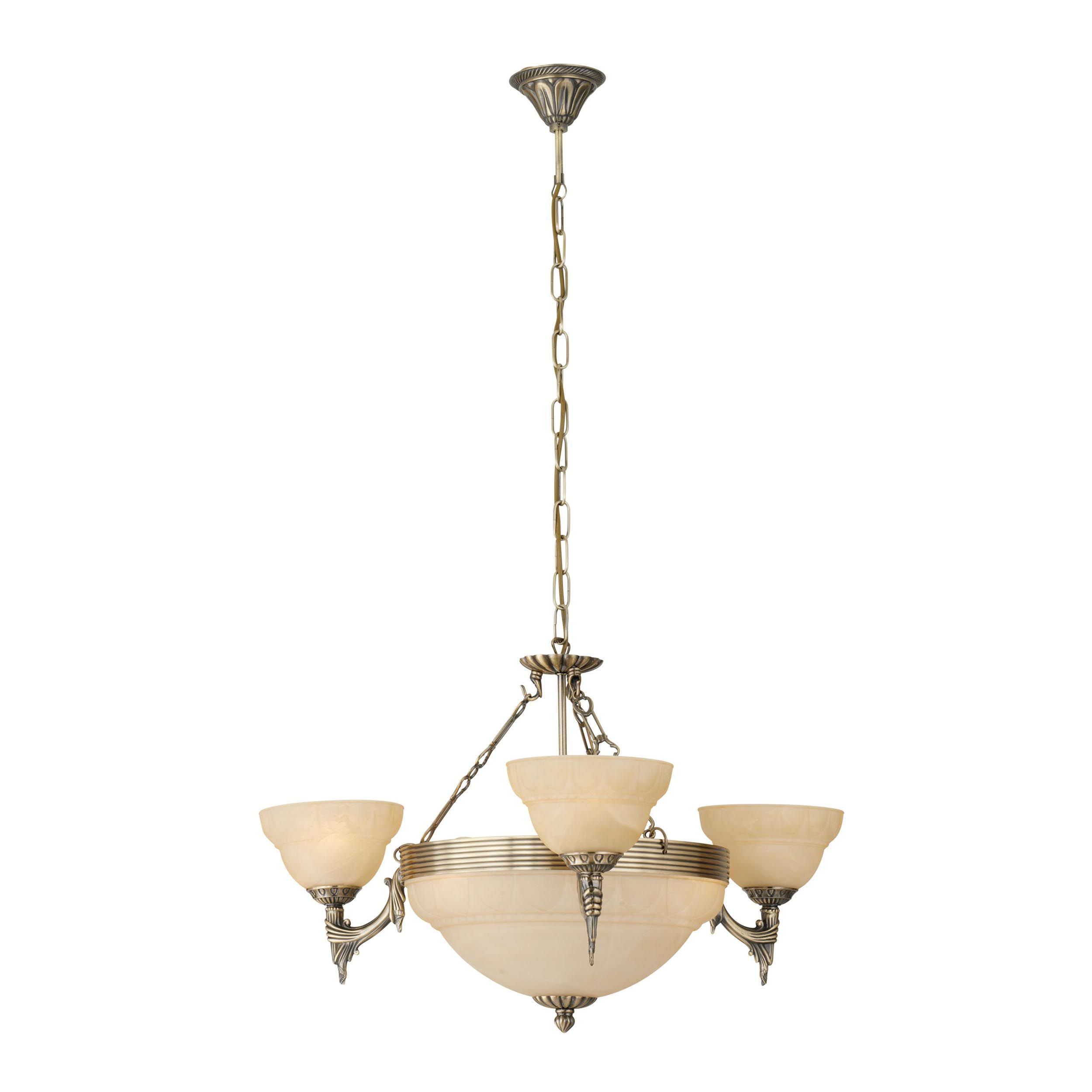 Lustre MARBELLA verre/bronze Ø74cm