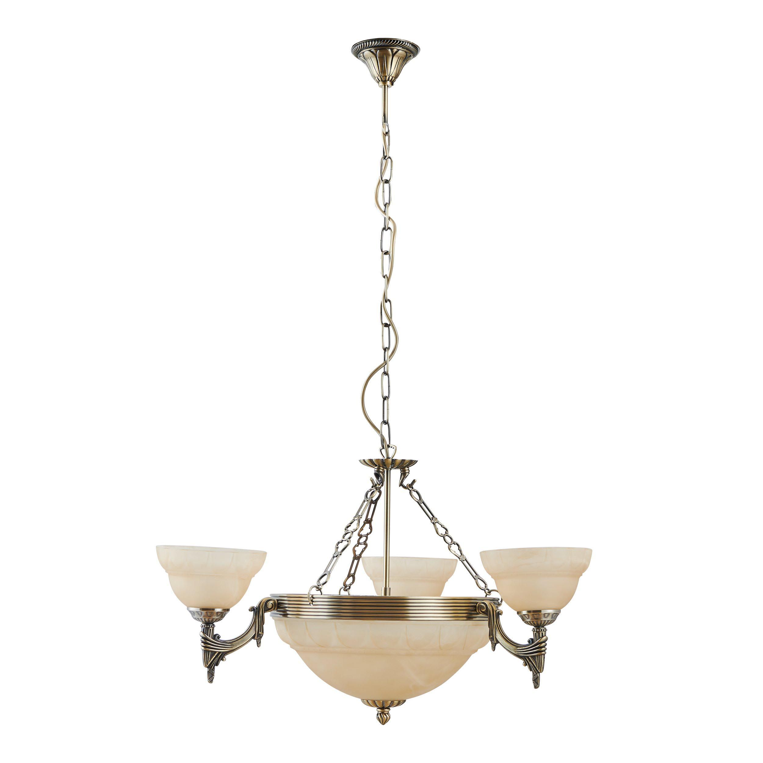 Lustre MARBELLA verre/bronze Ø74cm