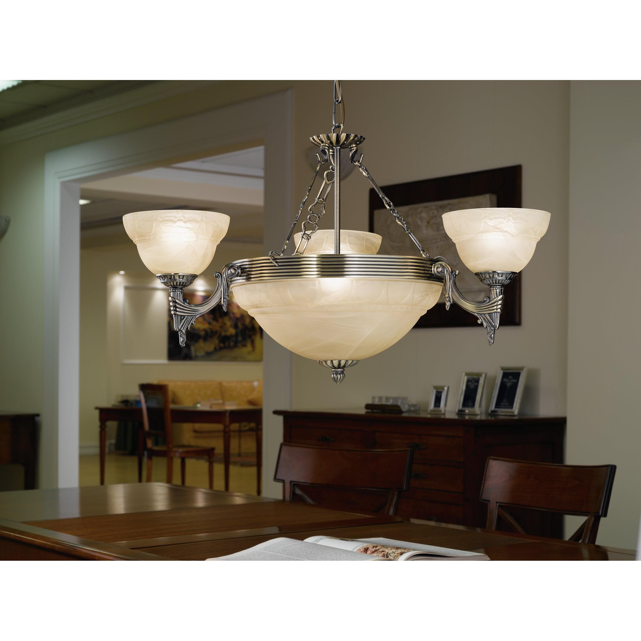 Lustre MARBELLA verre/bronze Ø74cm