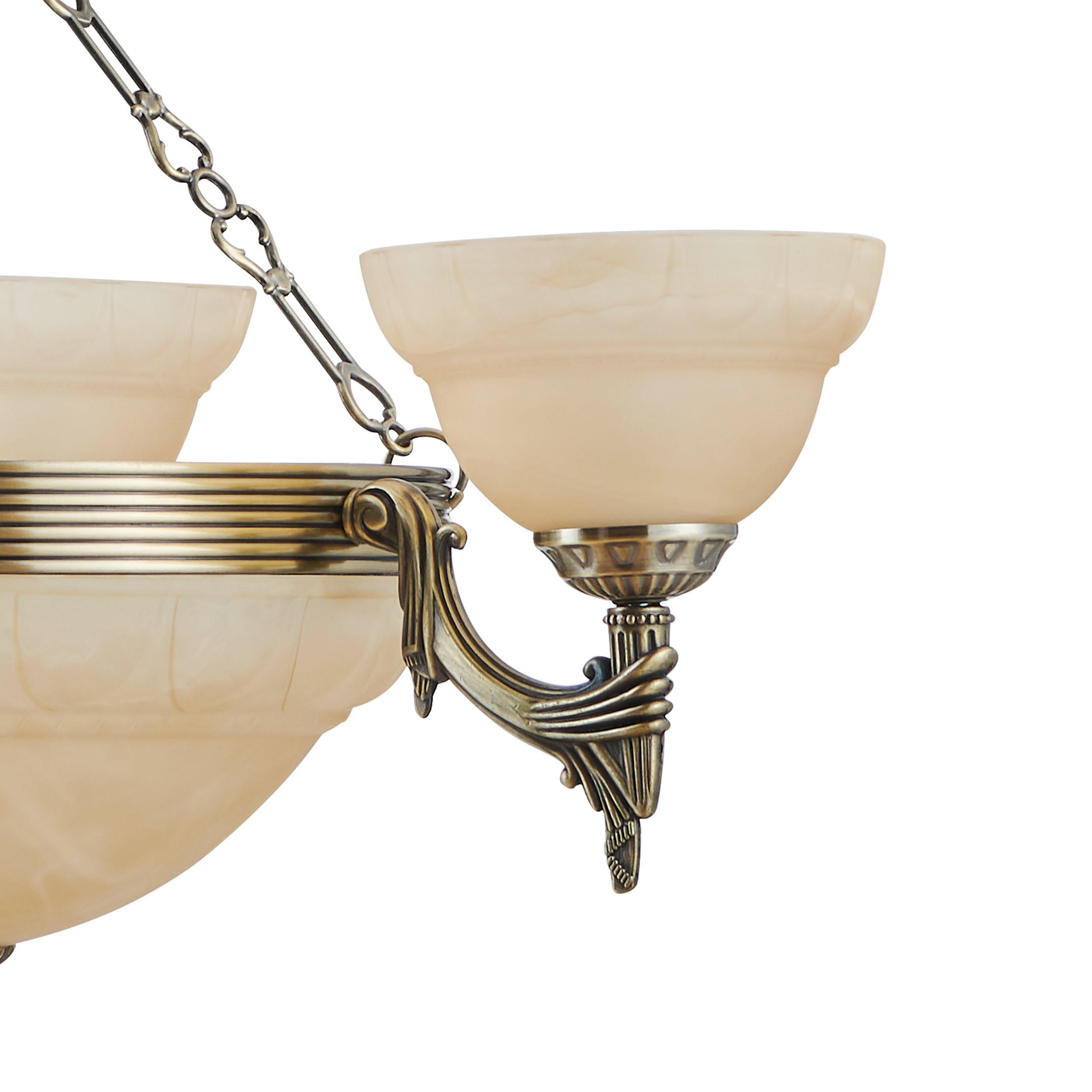 Lustre MARBELLA verre/bronze Ø74cm