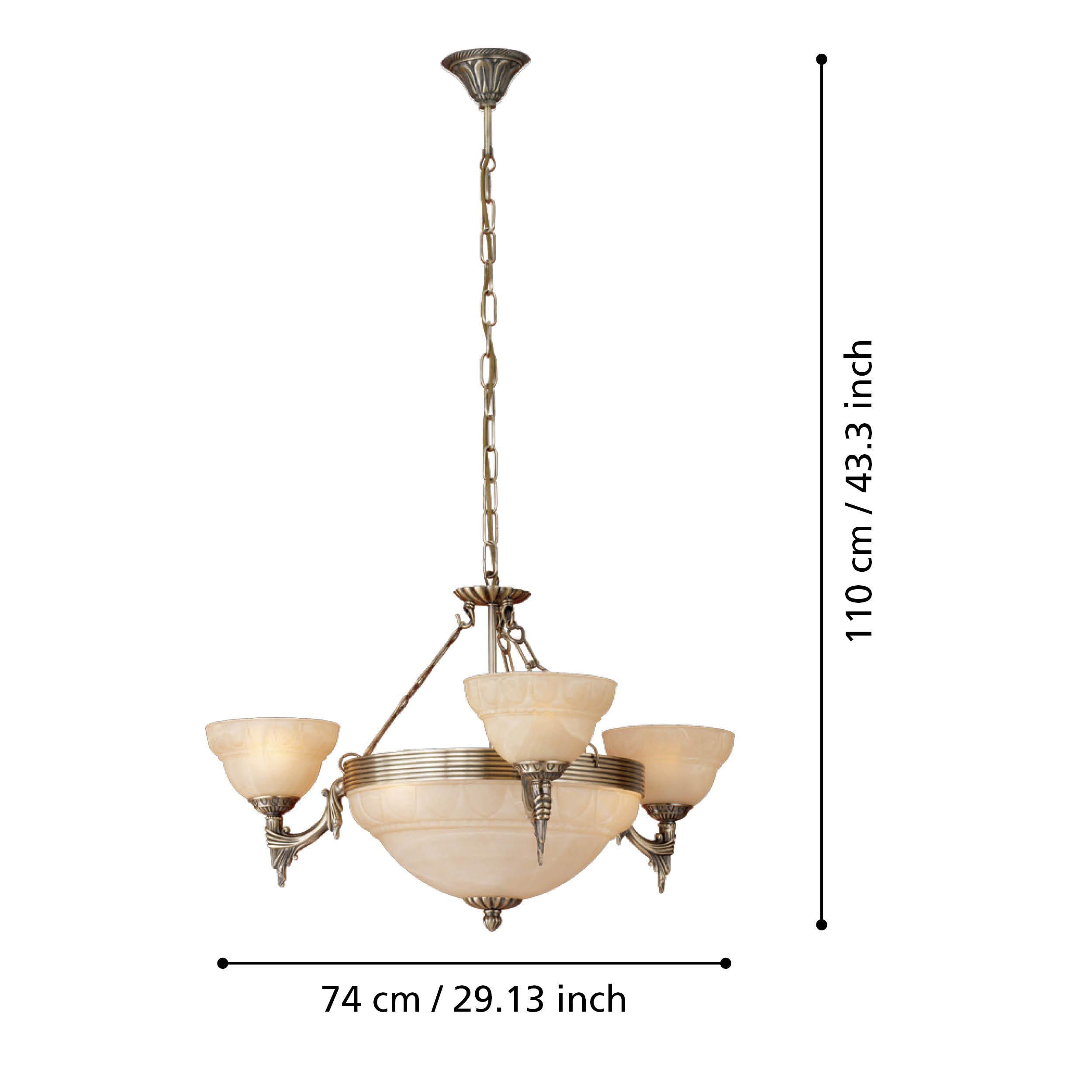 Lustre MARBELLA verre/bronze Ø74cm